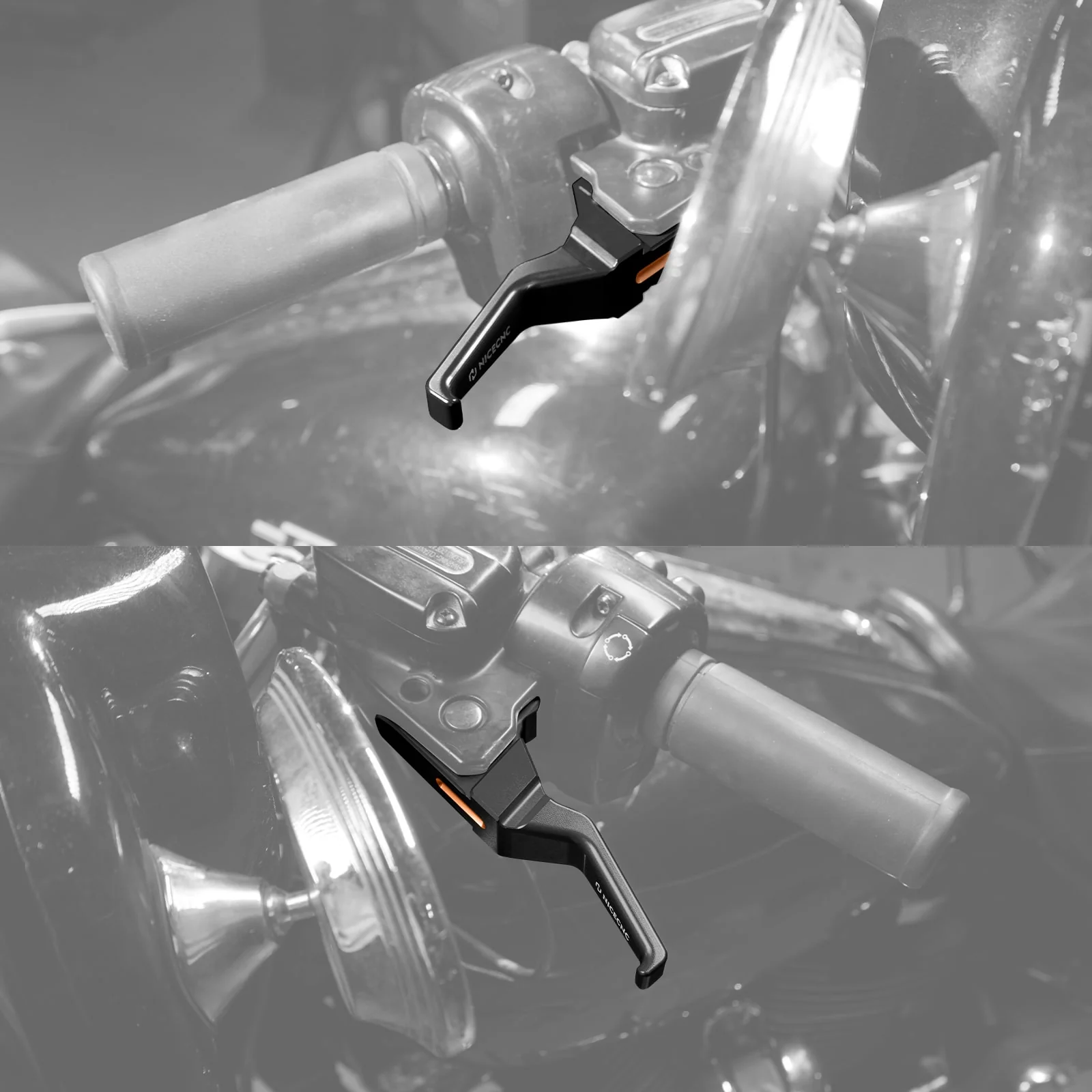 2-Finger Control Shorty Clutch Brake Levers For Harley Road King Electra Street Glide - Image 2