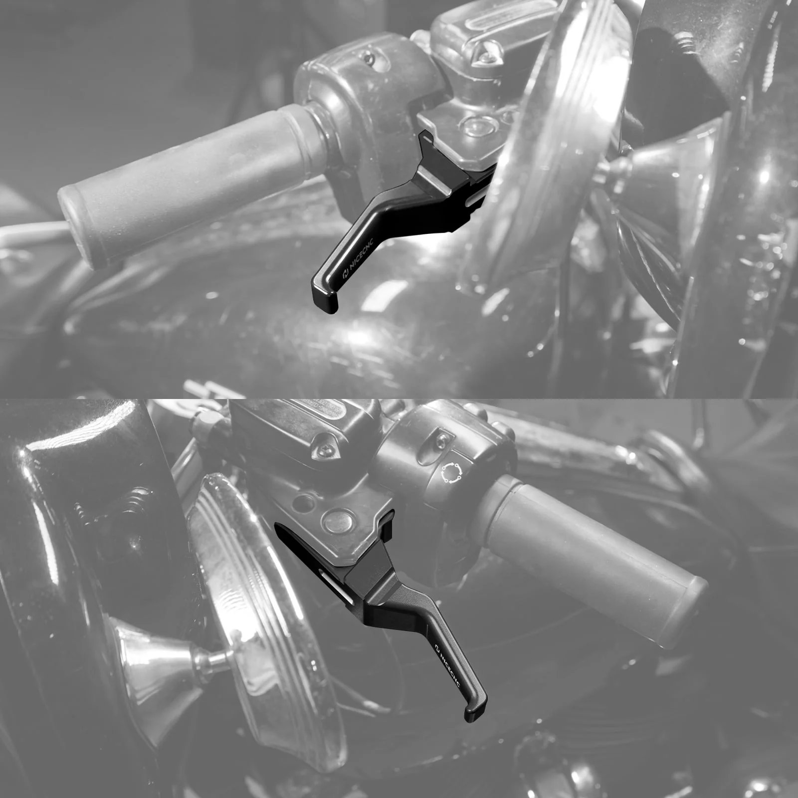 2-Finger Control Shorty Clutch Brake Levers For Harley Road King Electra Street Glide - Image 3
