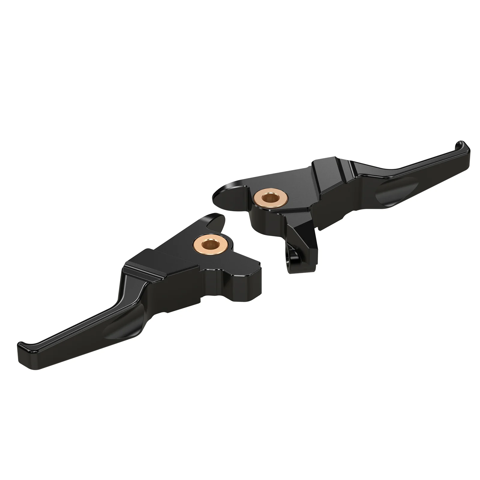 2-Finger Control Shorty Clutch Brake Levers For Harley Road King Electra Street Glide - Image 8
