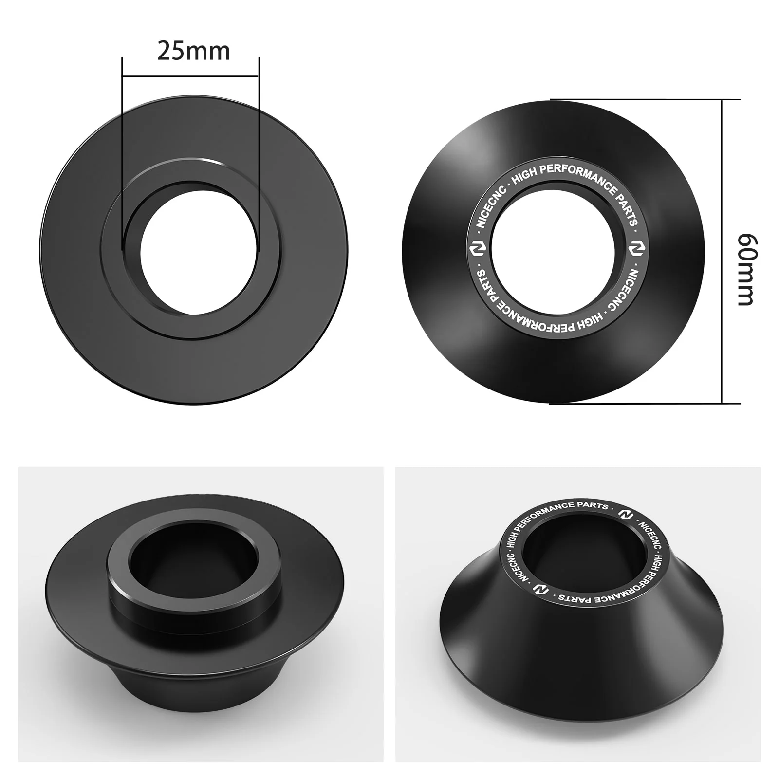 25mm Front Tapered Wheel Spacers 41458-08 For Harley Road King Electra Street Glide - Image 4