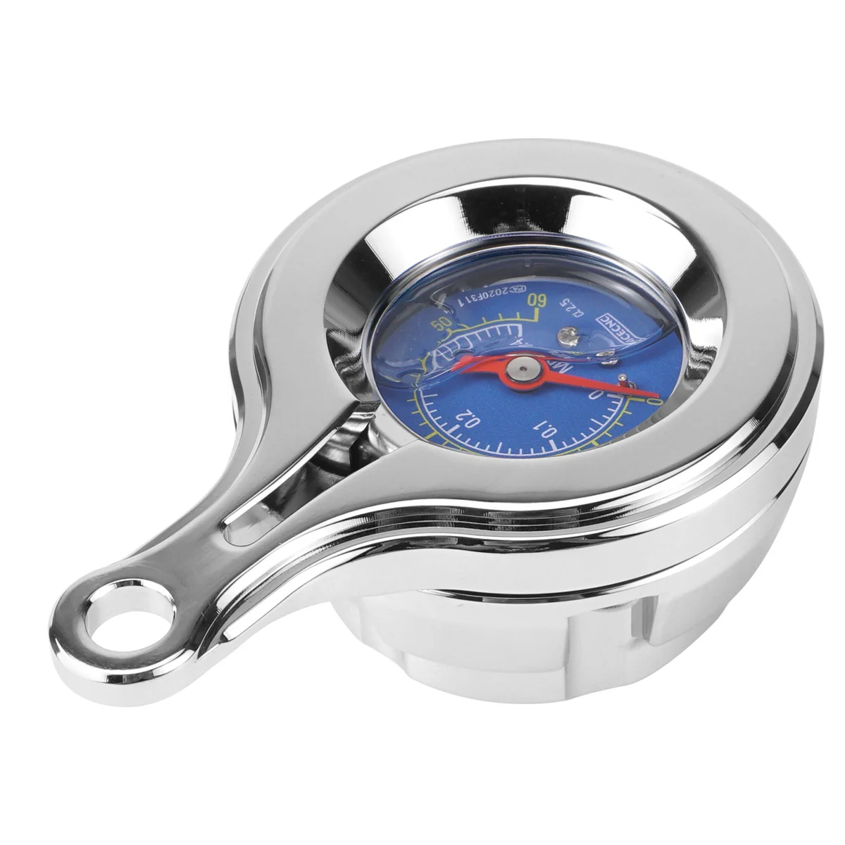 Chrome 60PSI Engine Oil Pressure Gauge Kit For Harley Road King Electra Tri Street Glide - Image 6