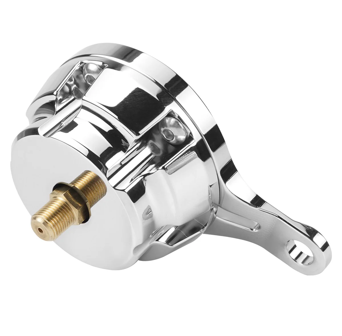Chrome 60PSI Engine Oil Pressure Gauge Kit For Harley Road King Electra Tri Street Glide - Image 7