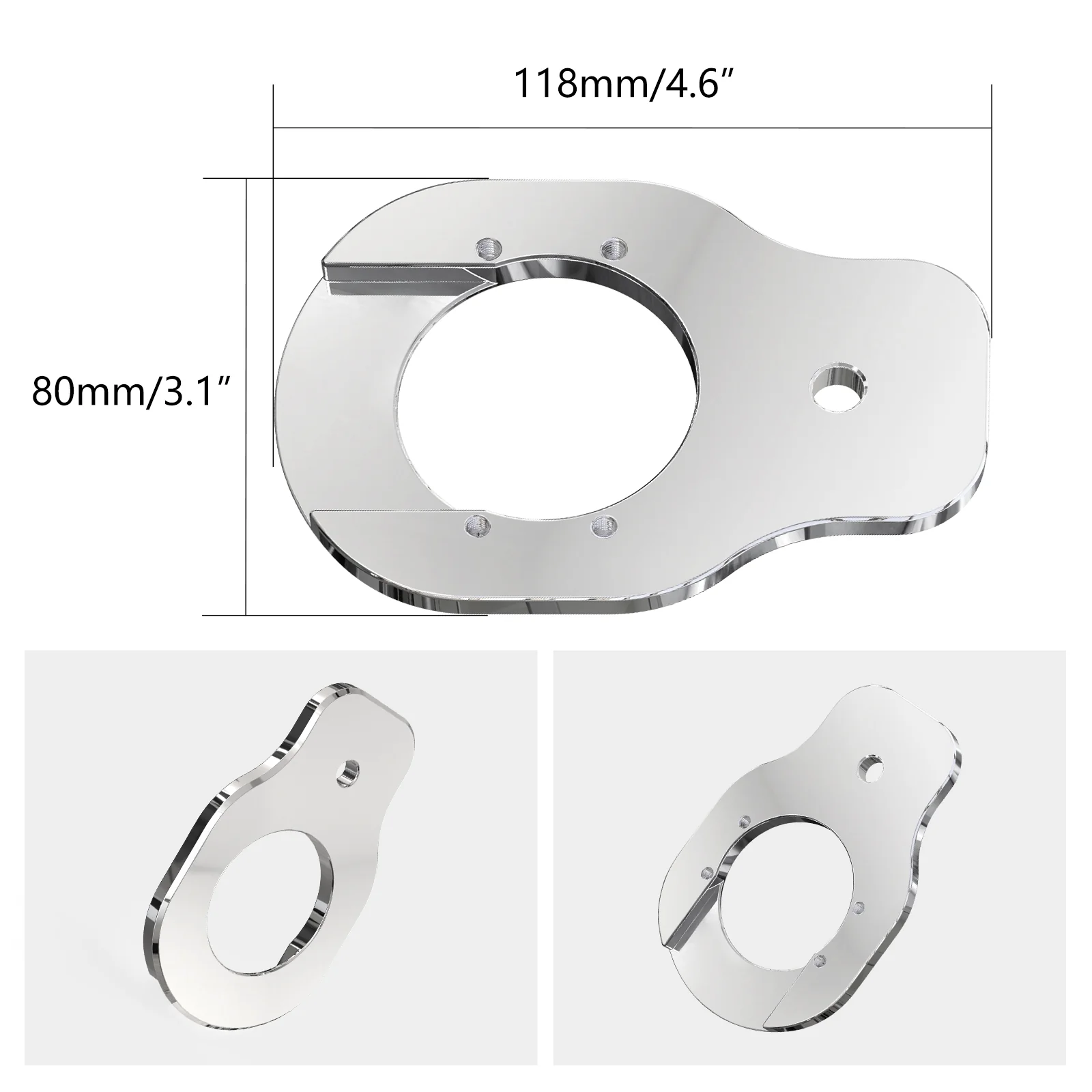 Chrome Ignition Switch Relocation Mount Bracket For Harley Road King Street Glide - Image 5