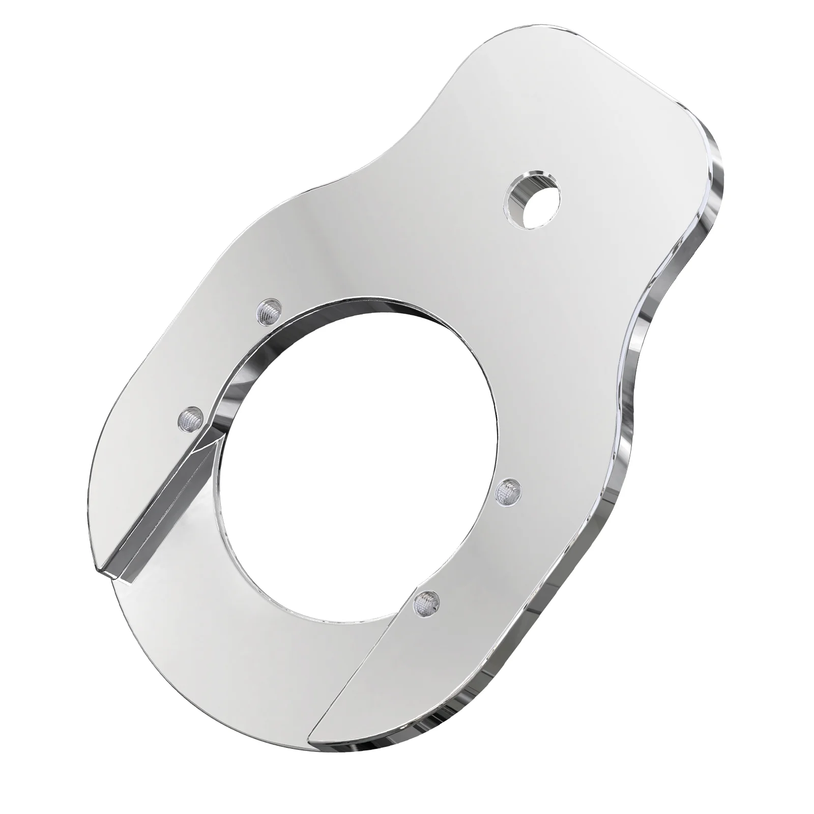 Chrome Ignition Switch Relocation Mount Bracket For Harley Road King Street Glide - Image 6