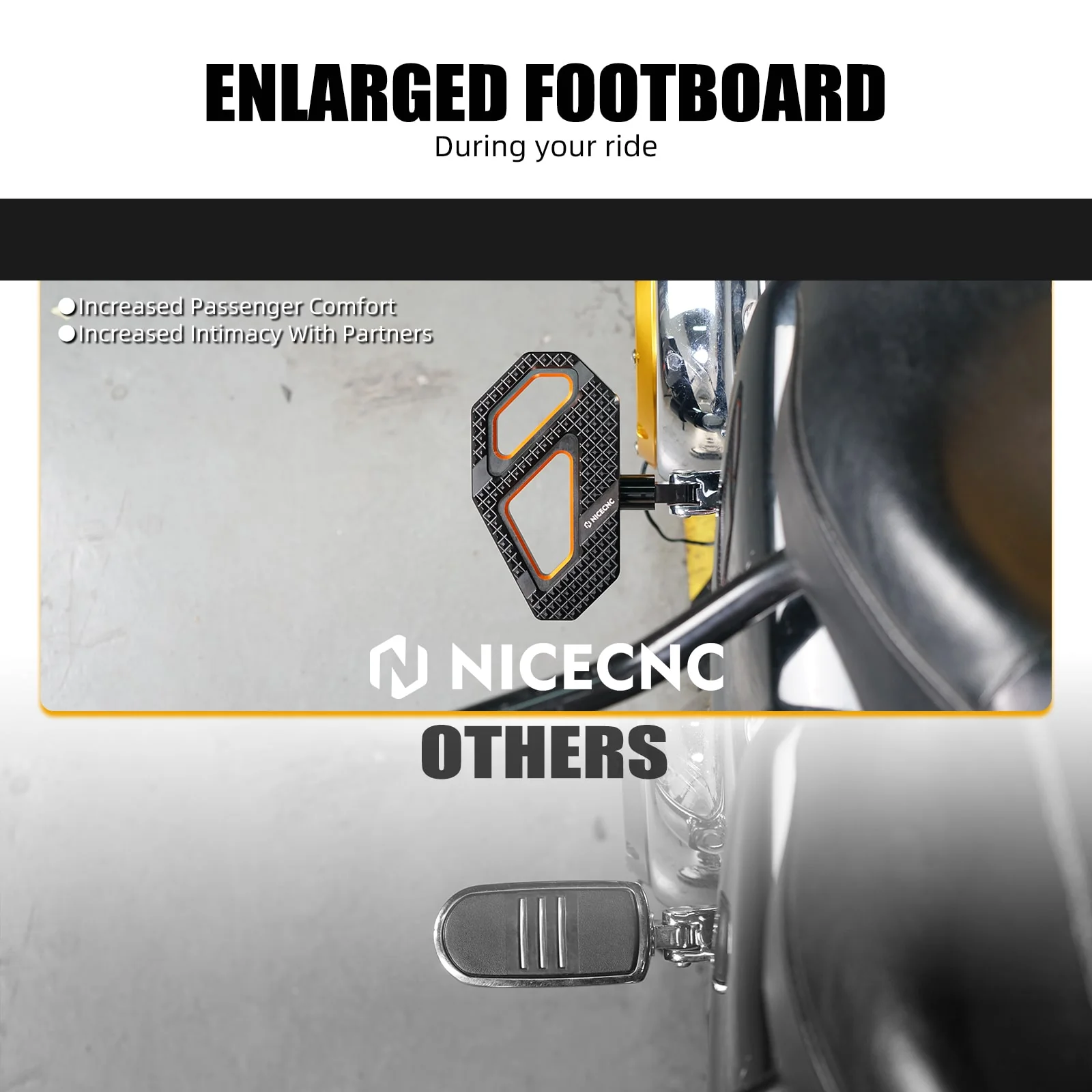 Enlarged Passenger Floorboards Footboard Foot Floor For Harley Road King Street Glide - Image 3