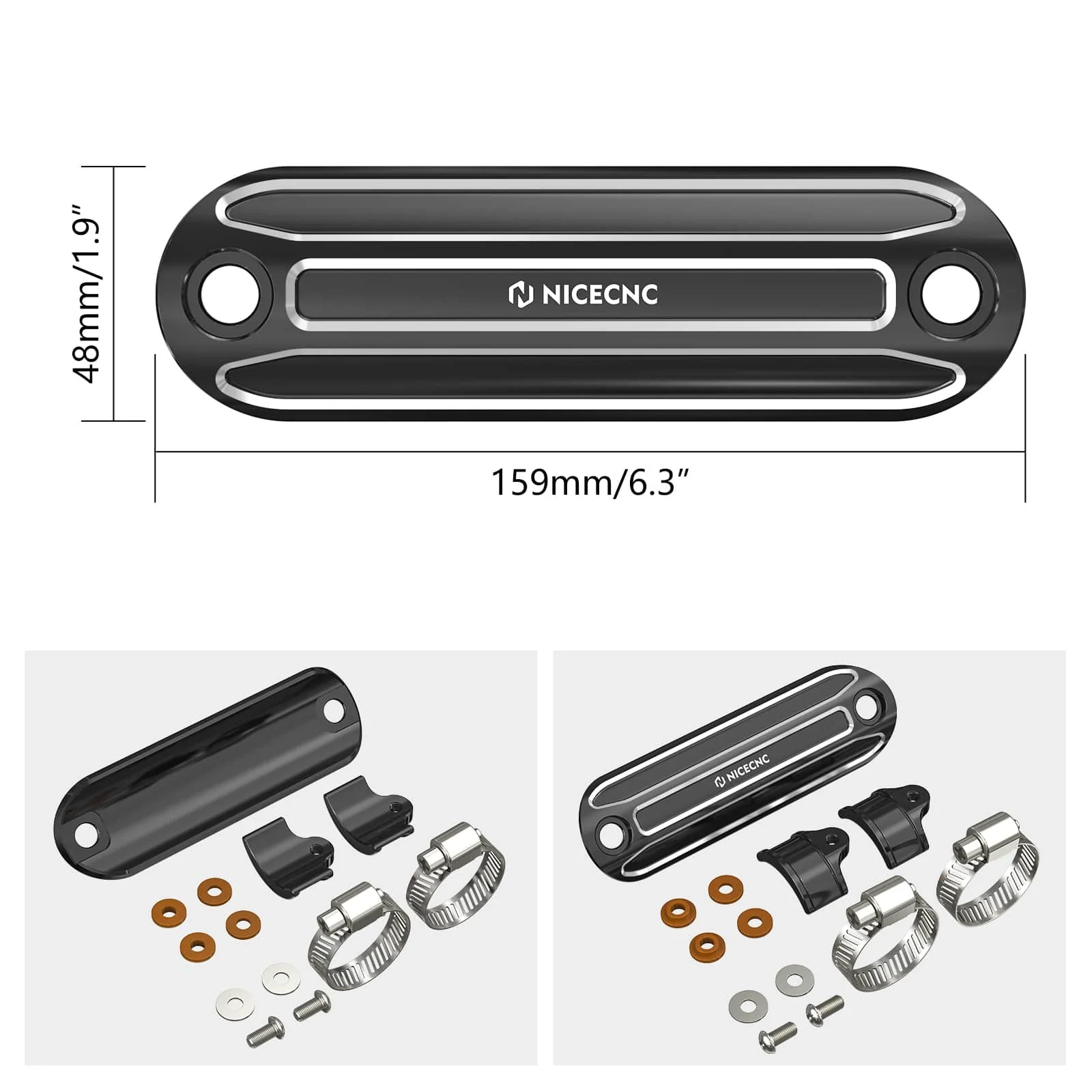 Muffler Exhaust Pipe Heat Shield Cover Heel Guard For Harley Road King Street Glide - Image 19