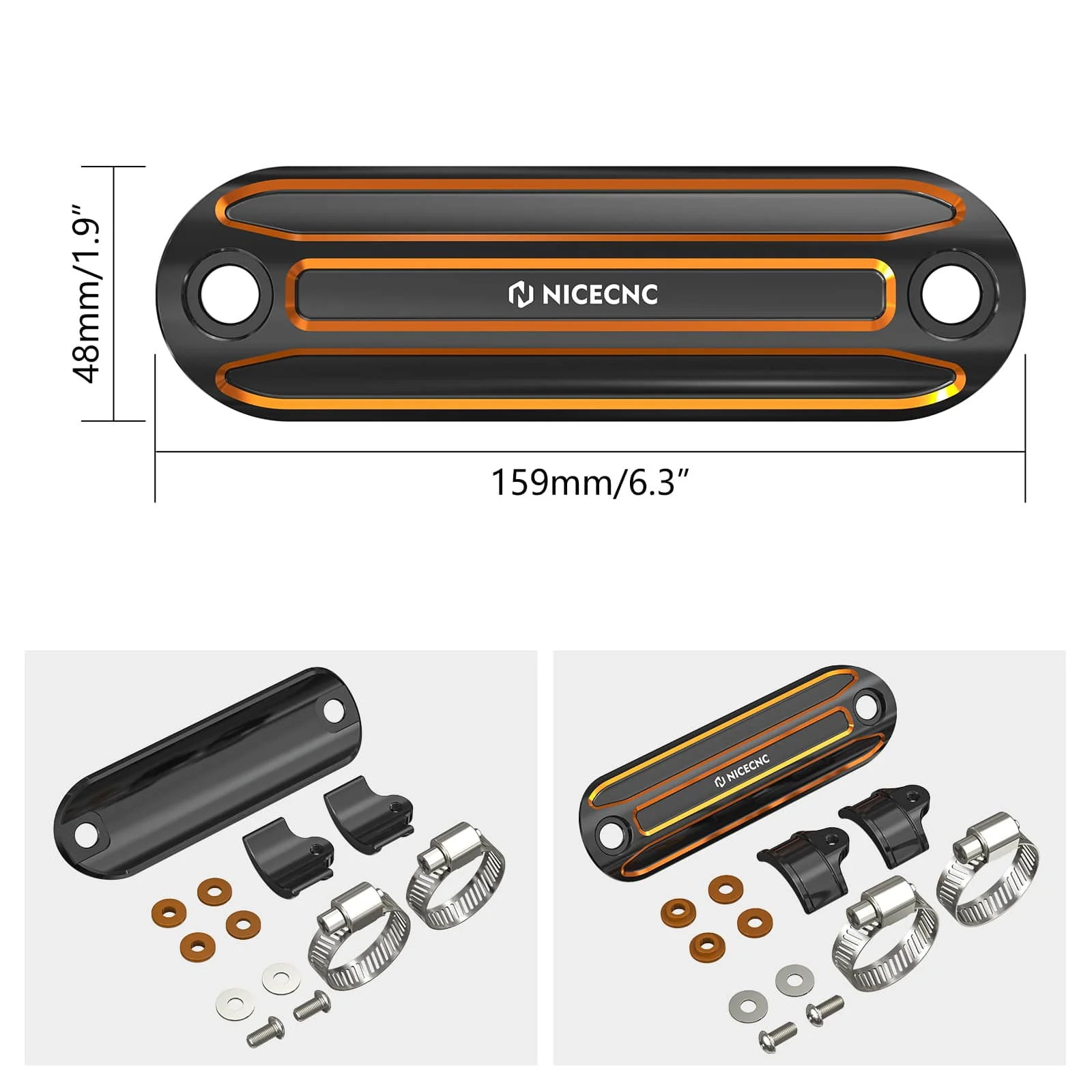 Muffler Exhaust Pipe Heat Shield Cover Heel Guard For Harley Road King Street Glide - Image 9