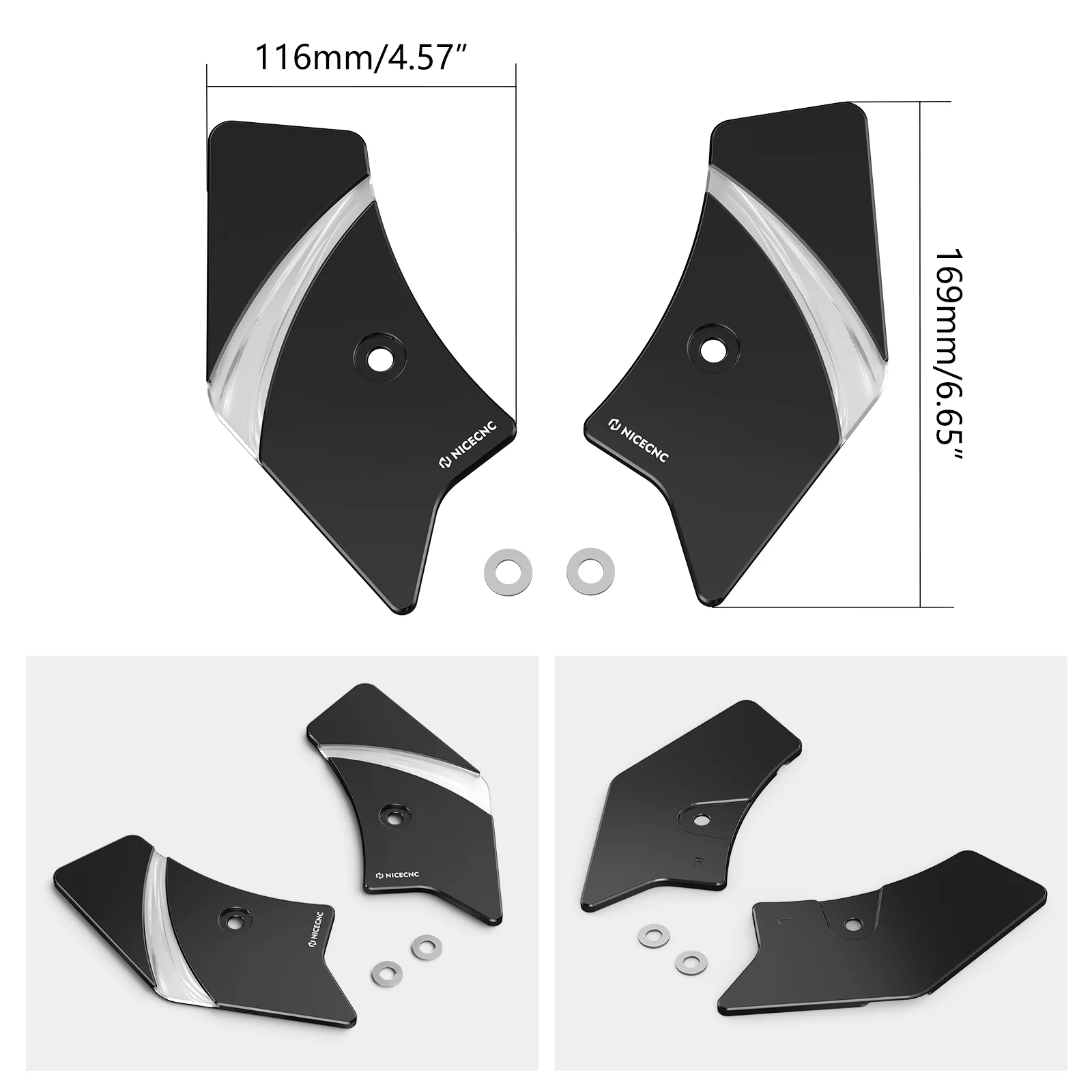 Frame Side Steering Neck Covers Trim For Harley Road King Electra Street Glide - Image 16