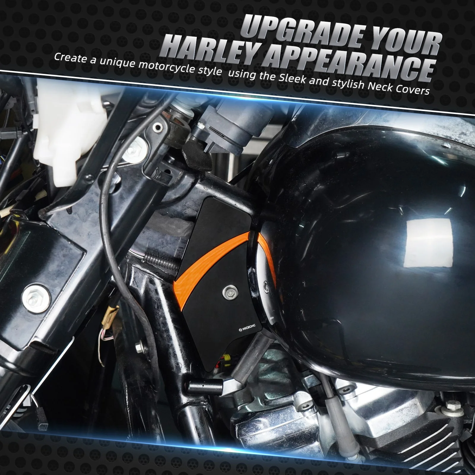 Frame Side Steering Neck Covers Trim For Harley Road King Electra Street Glide - Image 2