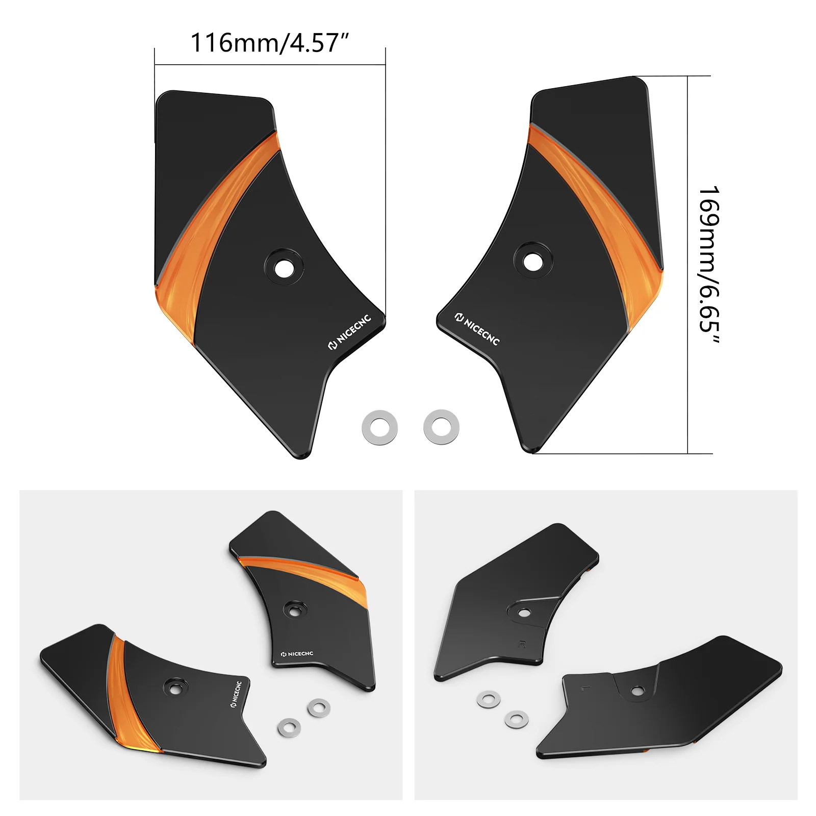 Frame Side Steering Neck Covers Trim For Harley Road King Electra Street Glide - Image 6