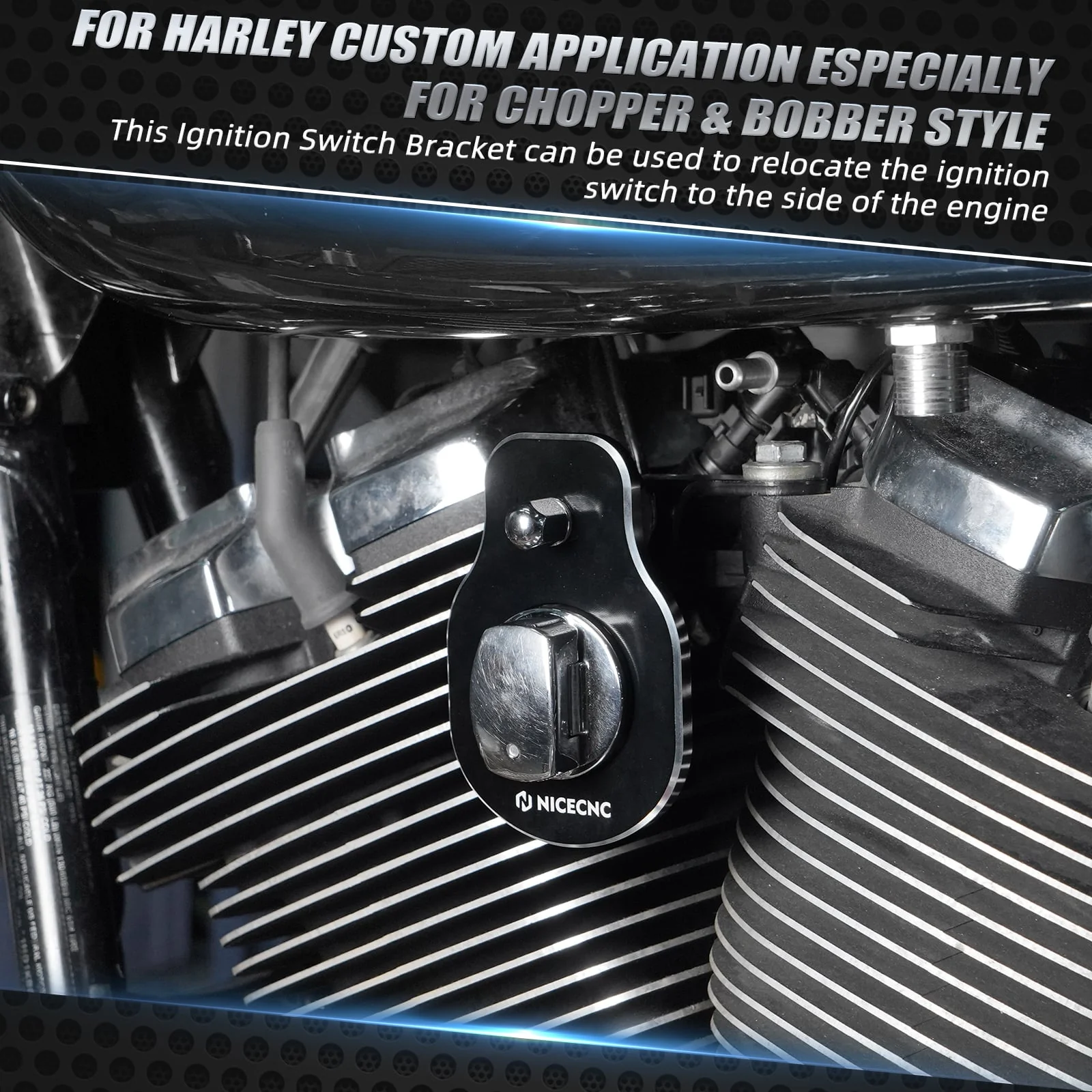 Ignition Key Switch Relocation Mount Bracket For Harley Road King Street Glide Ultra Limited - Image 22