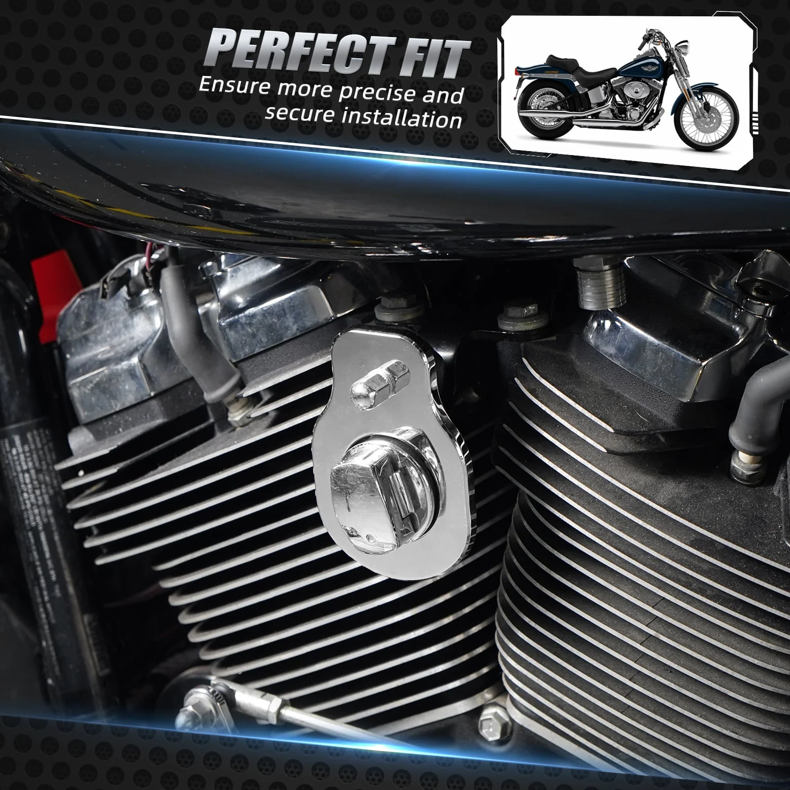 Ignition Key Switch Relocation Mount Bracket For Harley Road King Street Glide Ultra Limited - Image 5