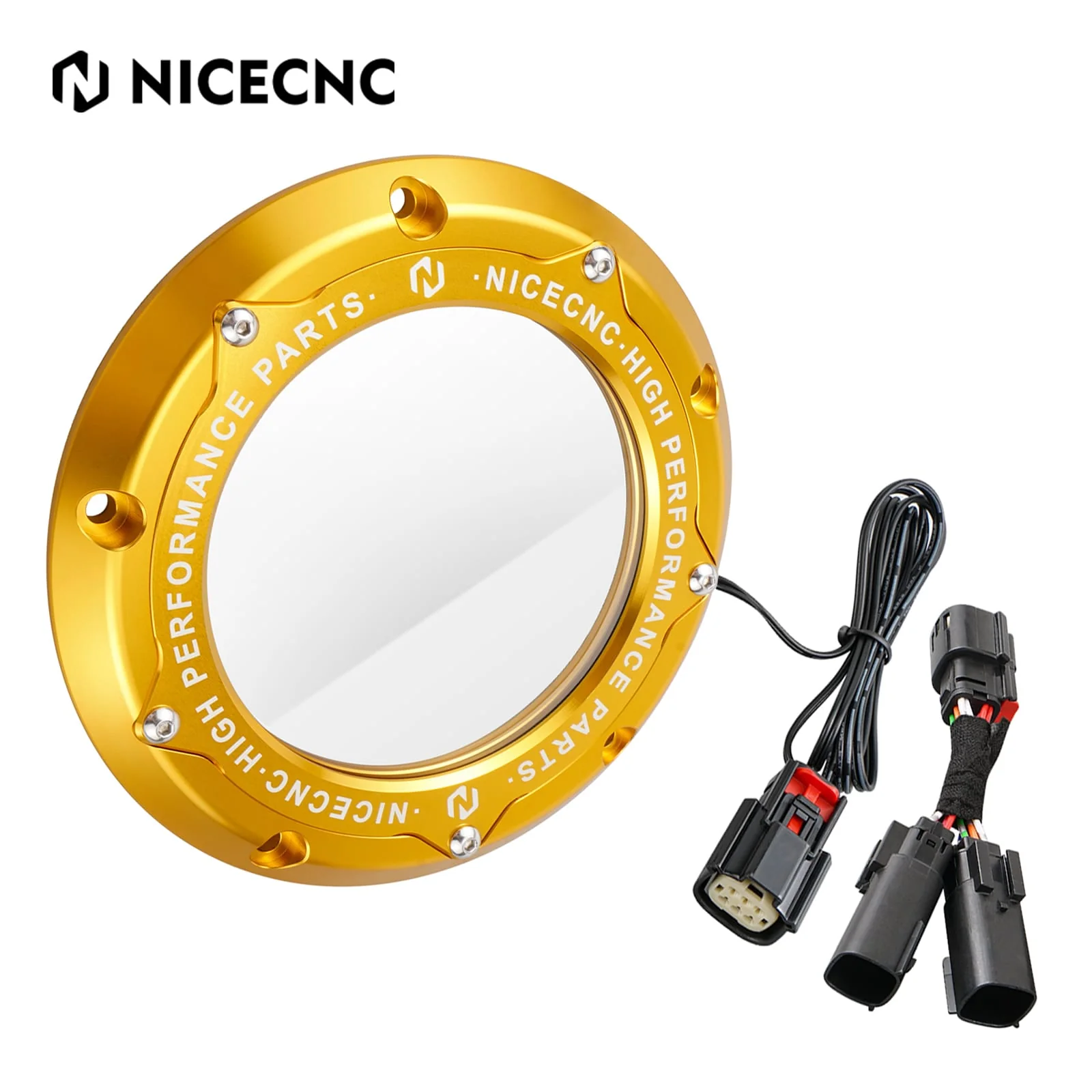 M8 LED Clear Derby Clutch Cover For Harley Road King Street Glide Ultra Limited Freewheeler - Image 10