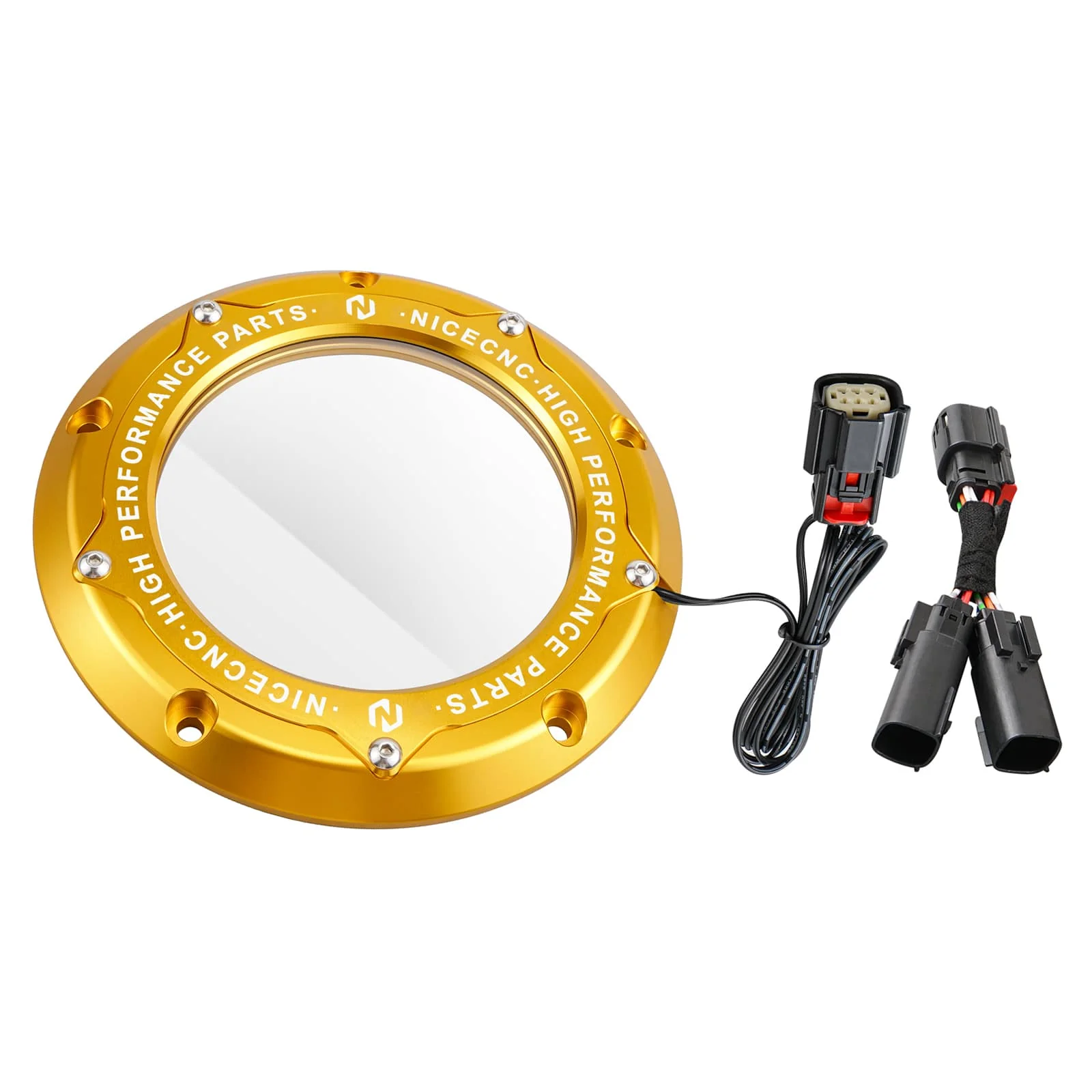 M8 LED Clear Derby Clutch Cover For Harley Road King Street Glide Ultra Limited Freewheeler - Image 11