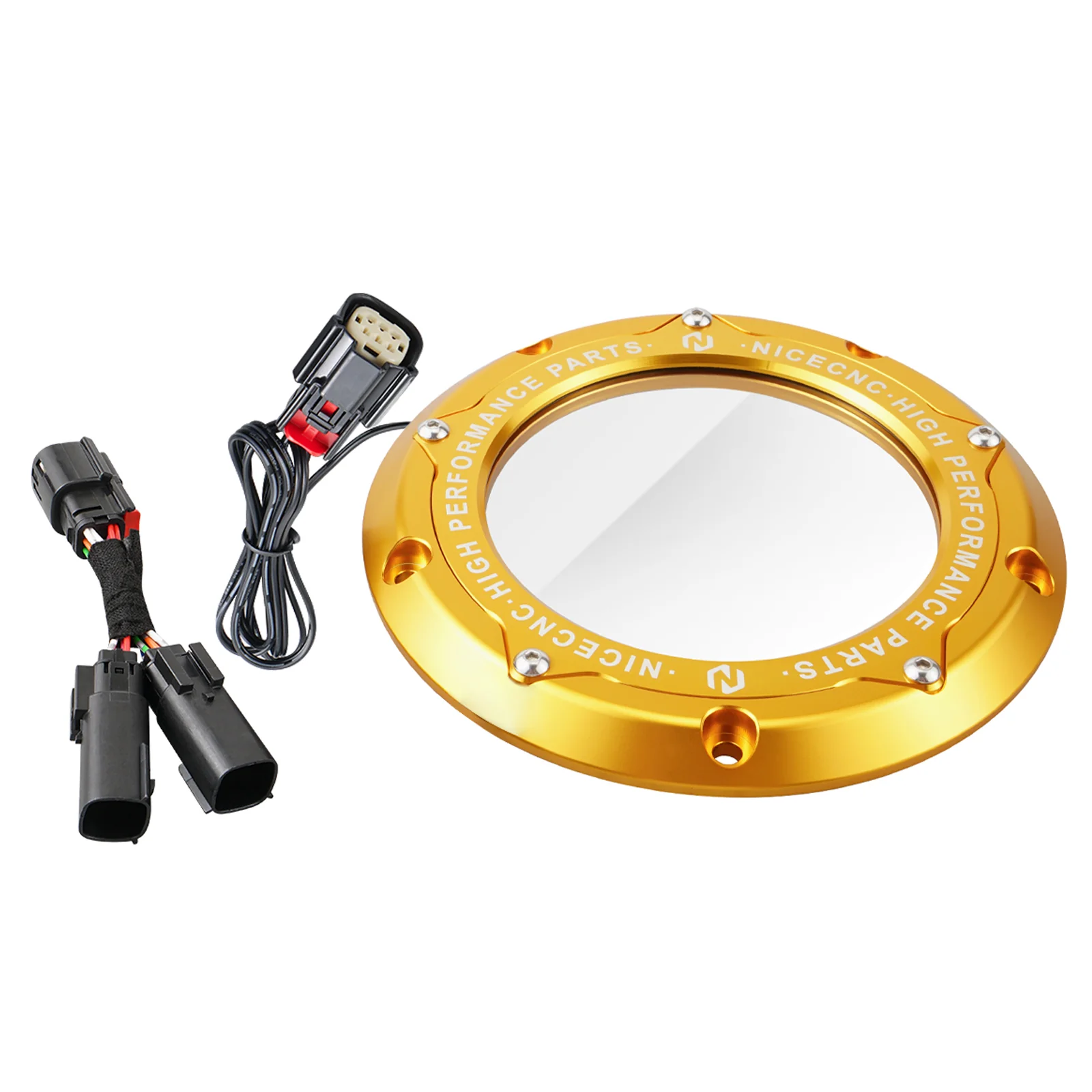 M8 LED Clear Derby Clutch Cover For Harley Road King Street Glide Ultra Limited Freewheeler - Image 12