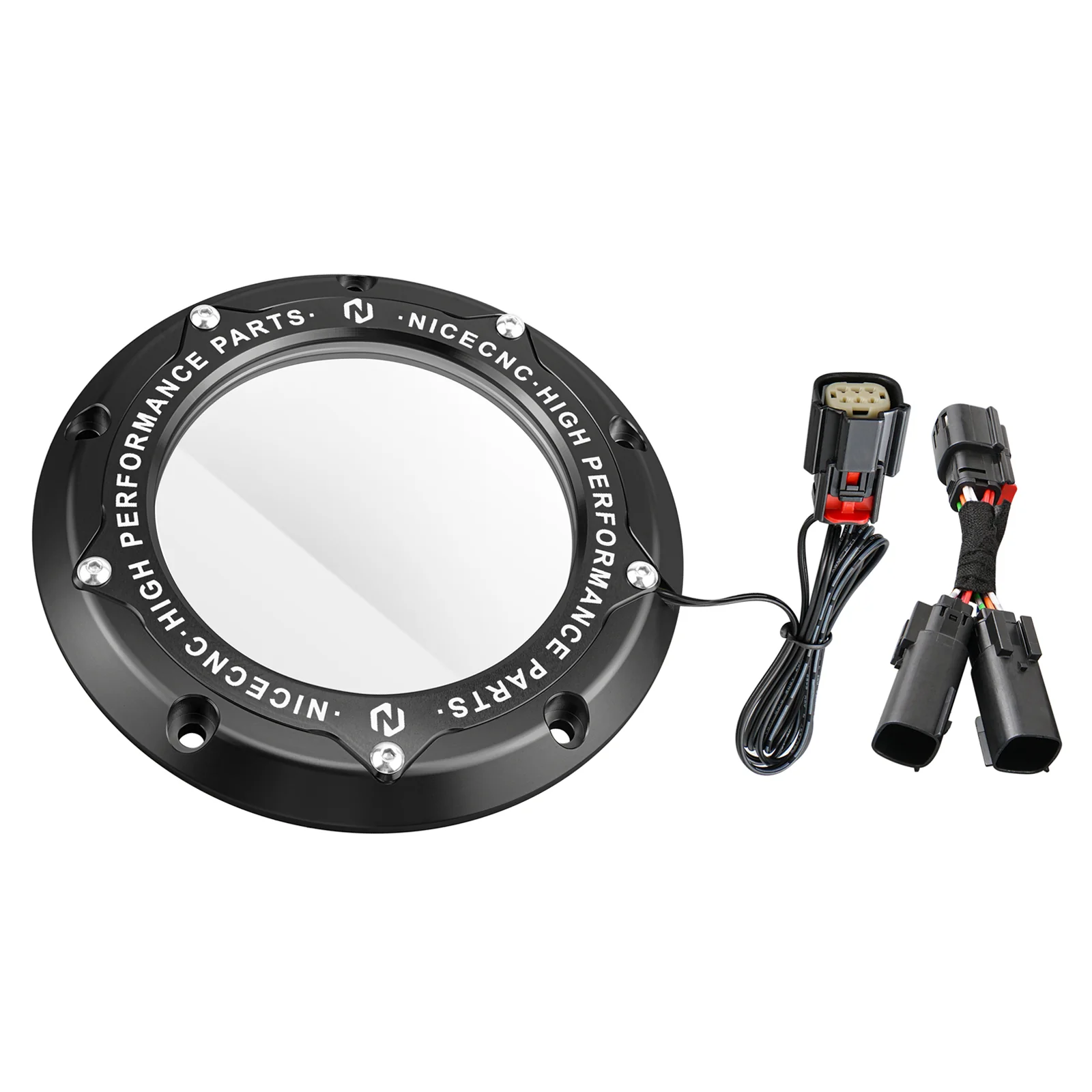 M8 LED Clear Derby Clutch Cover For Harley Road King Street Glide Ultra Limited Freewheeler - Image 7