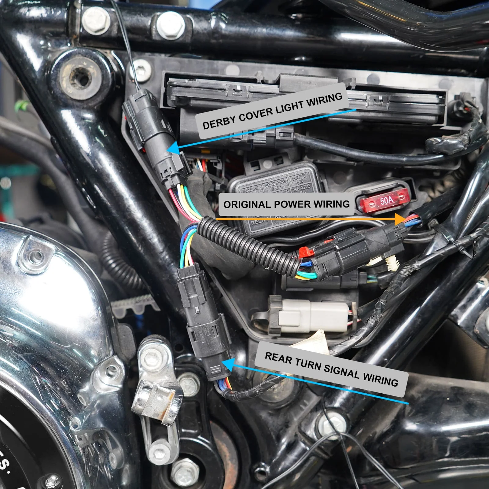 M8 LED Clear Derby Clutch Cover For Harley Road King Street Glide Ultra Limited Freewheeler - Image 9