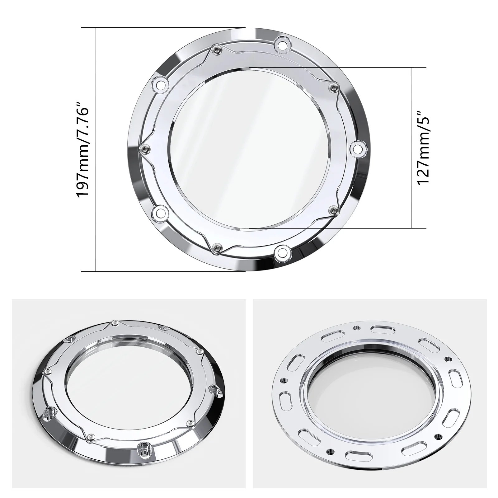 Transparent M8 Primary Derby Clutch Cover For Harley Road King Street Glide Ultra Limited - Image 26