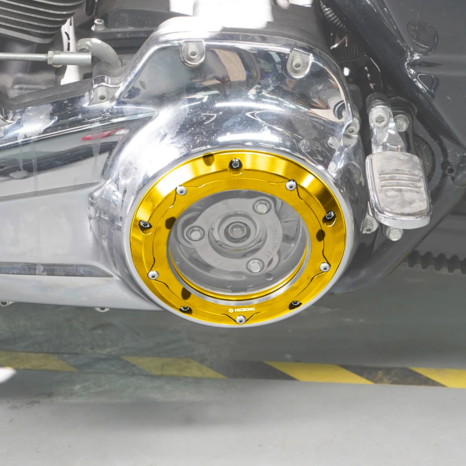 Transparent M8 Primary Derby Clutch Cover For Harley Road King Street Glide Ultra Limited - Image 4