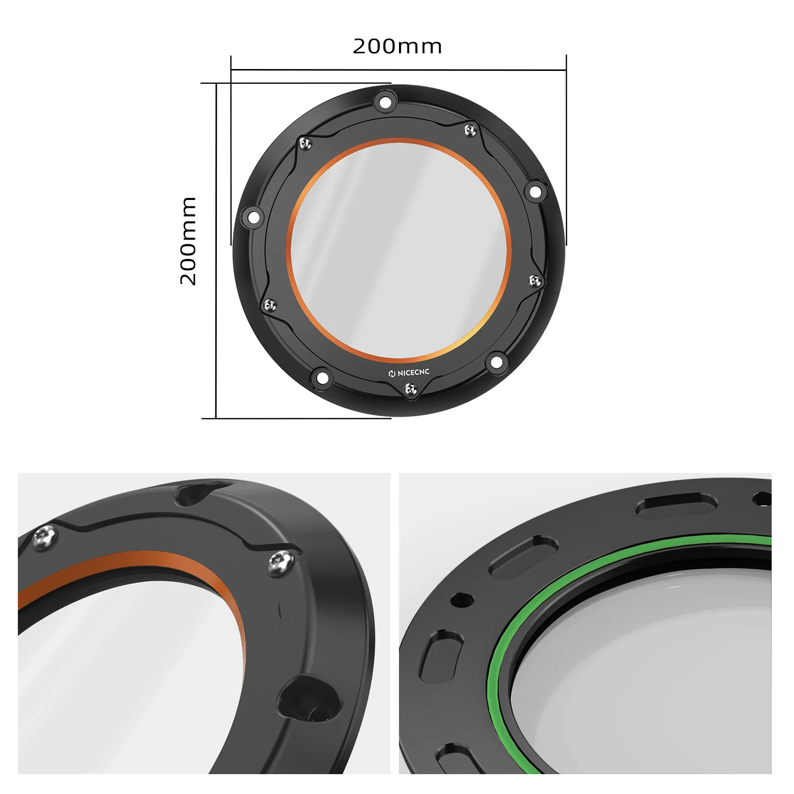Transparent M8 Primary Derby Clutch Cover For Harley Road King Street Glide Ultra Limited - Image 7