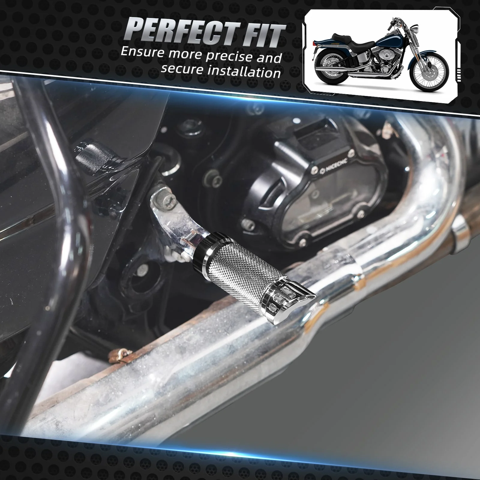 Passenger Footpegs Pedals Footrest For Harley Road King Street Glide Road Glide - Image 24