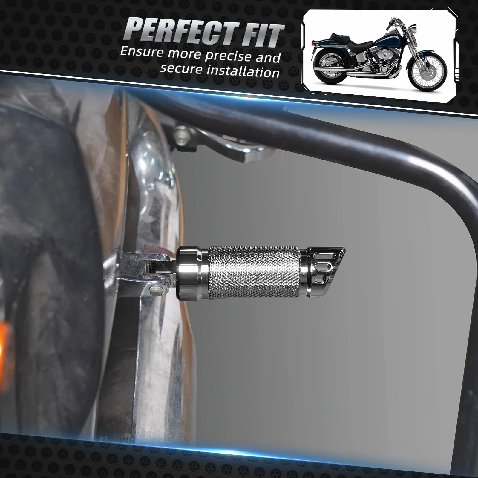 Passenger Footpegs Pedals Footrest For Harley Road King Street Glide Road Glide - Image 5