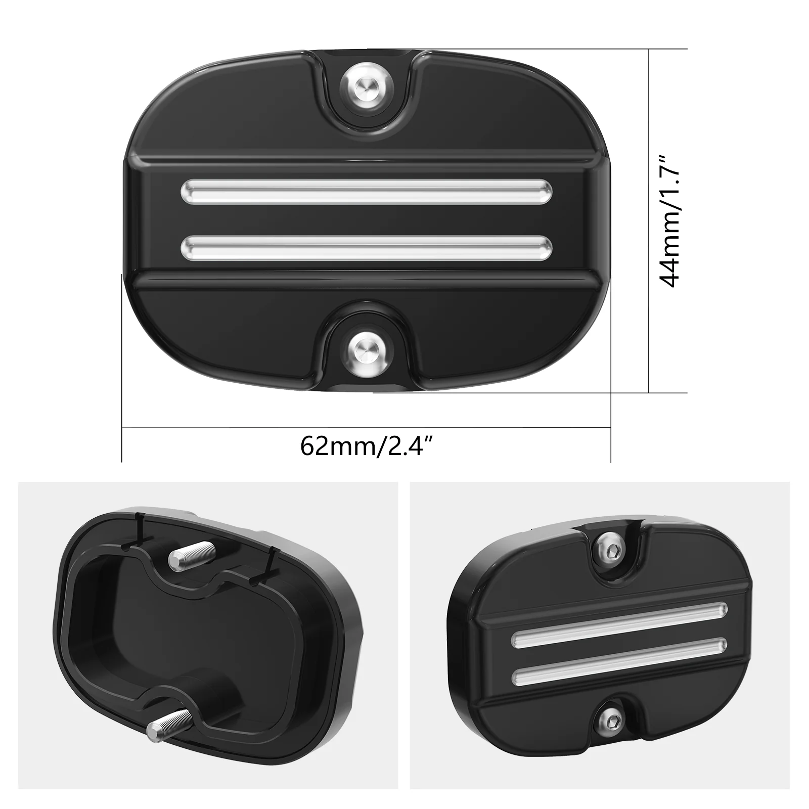 Rear Brake Master Cylinder Cover Cap For Harley Touring Road King Street Glide - Image 18