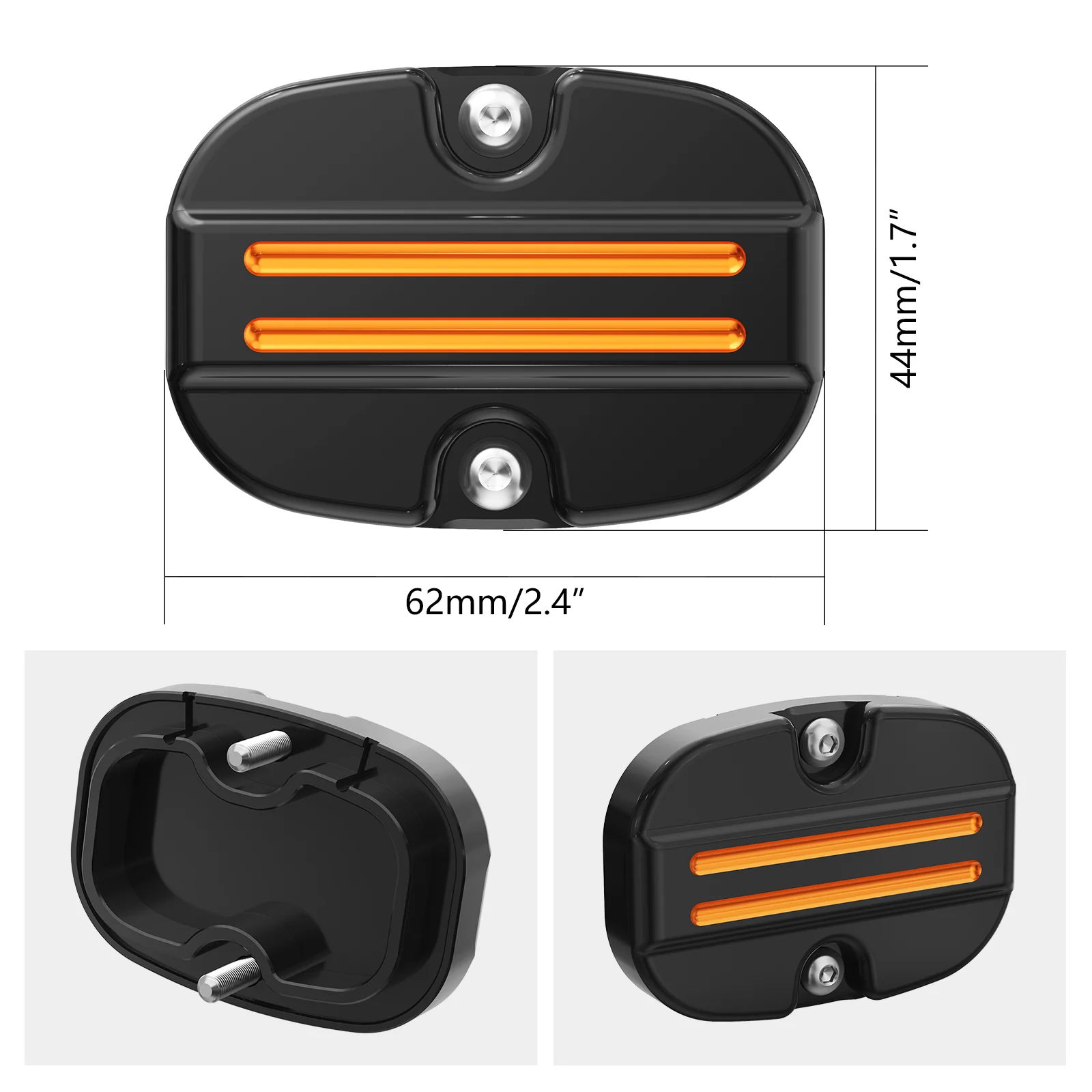 Rear Brake Master Cylinder Cover Cap For Harley Touring Road King Street Glide - Image 6