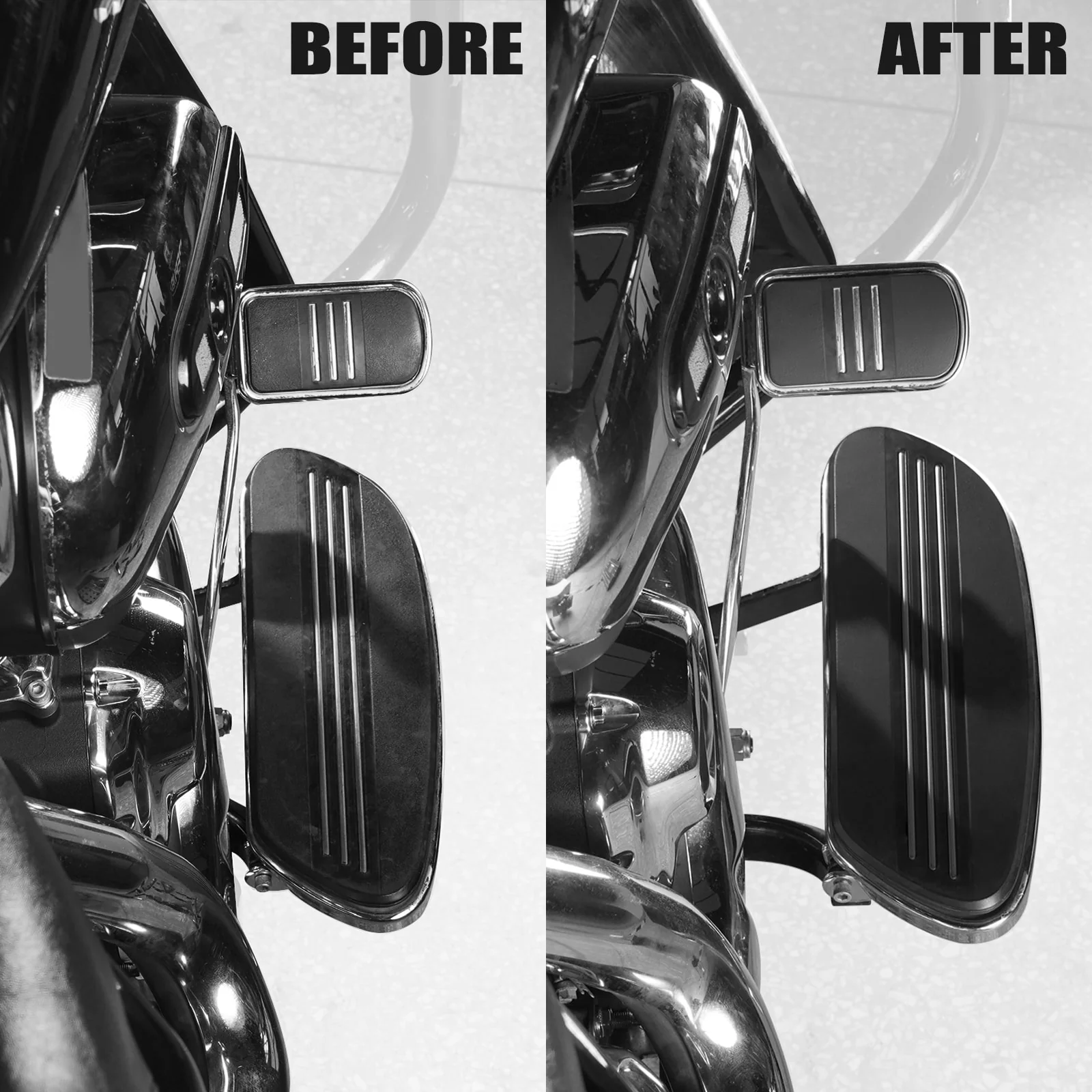 Rider Footboards Floorboards Extenders Kit For Harley Road King Electra Street Glide - Image 2