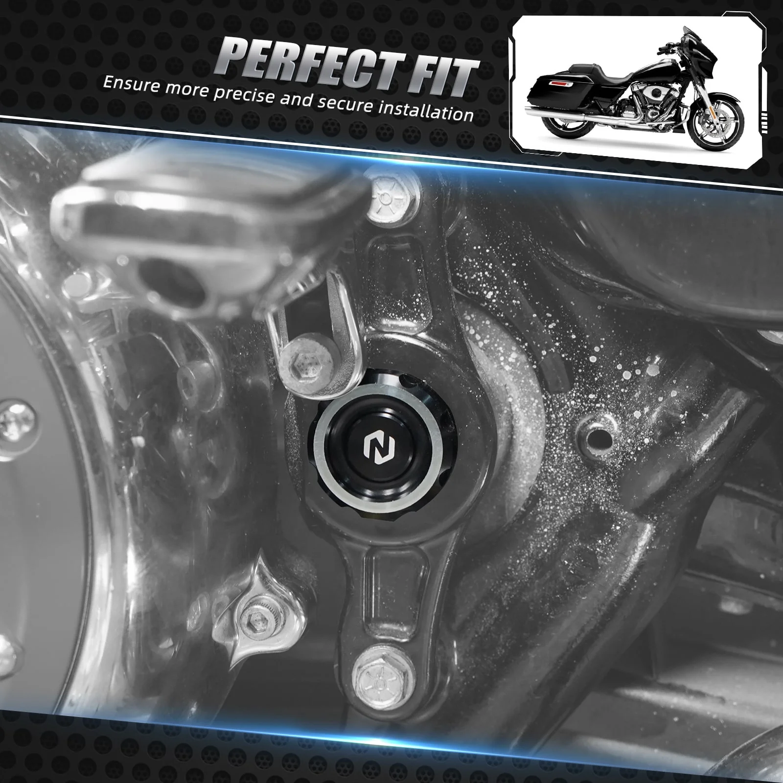 Frame Hole Plugs Covers Caps For Harley Road King Electra Street Glide Ultra Limited - Image 19