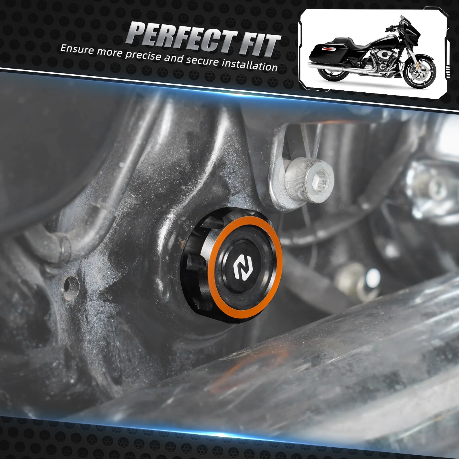 Frame Hole Plugs Covers Caps For Harley Road King Electra Street Glide Ultra Limited - Image 2