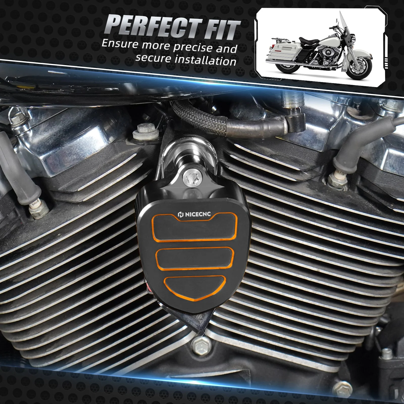 Horn Decorative Trim Cover Kit For Harley Road King Electra Street Glide Ultra Limited - Image 2