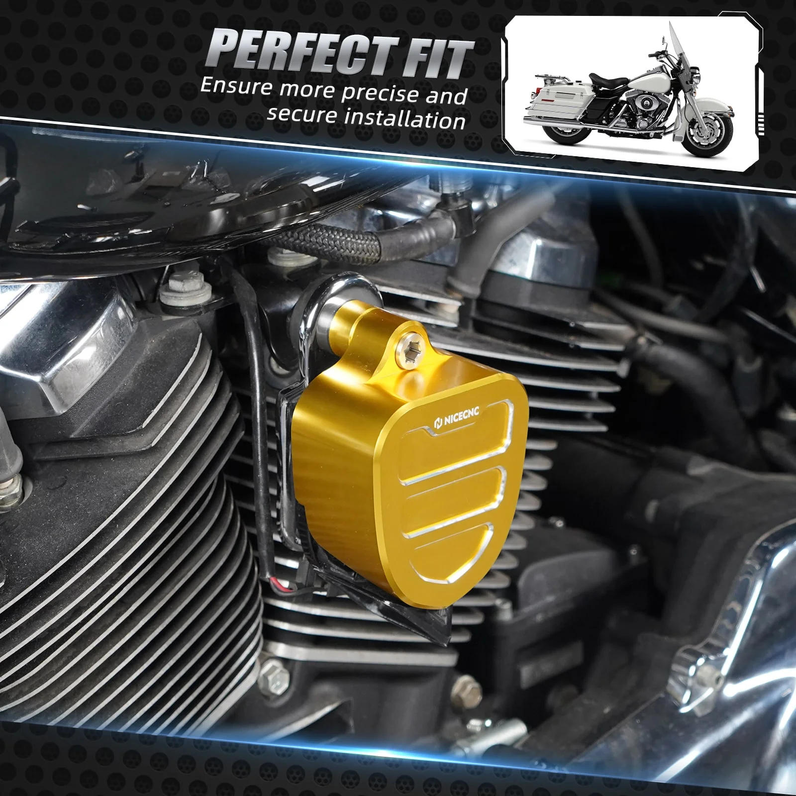 Horn Decorative Trim Cover Kit For Harley Road King Electra Street Glide Ultra Limited - Image 24