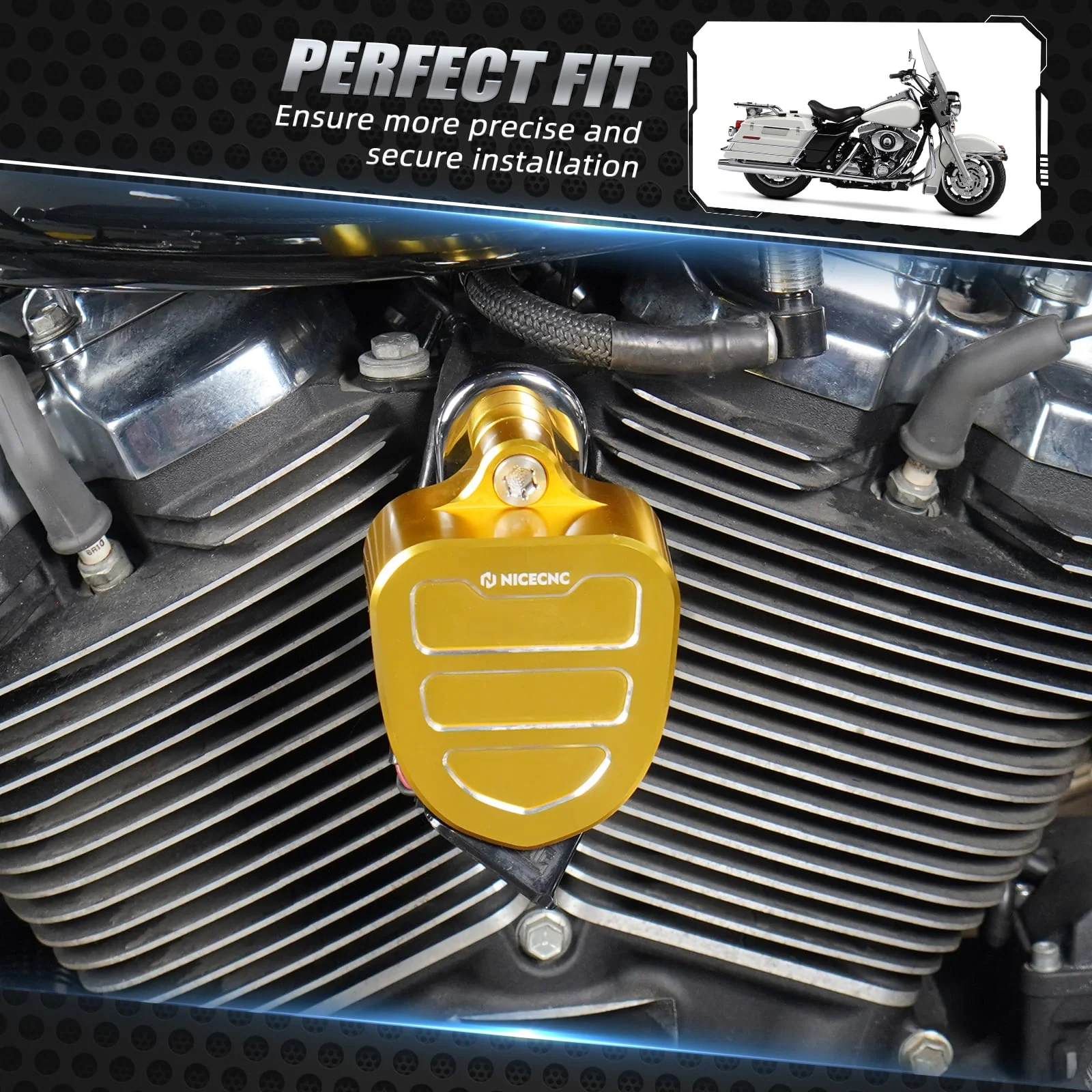 Horn Decorative Trim Cover Kit For Harley Road King Electra Street Glide Ultra Limited - Image 3