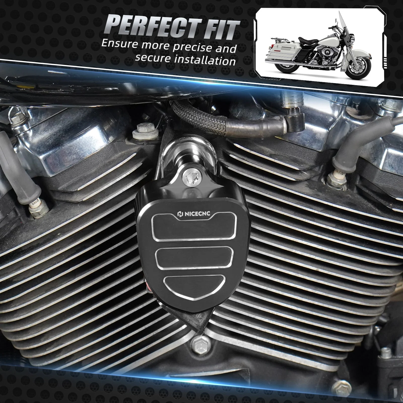 Horn Decorative Trim Cover Kit For Harley Road King Electra Street Glide Ultra Limited - Image 4