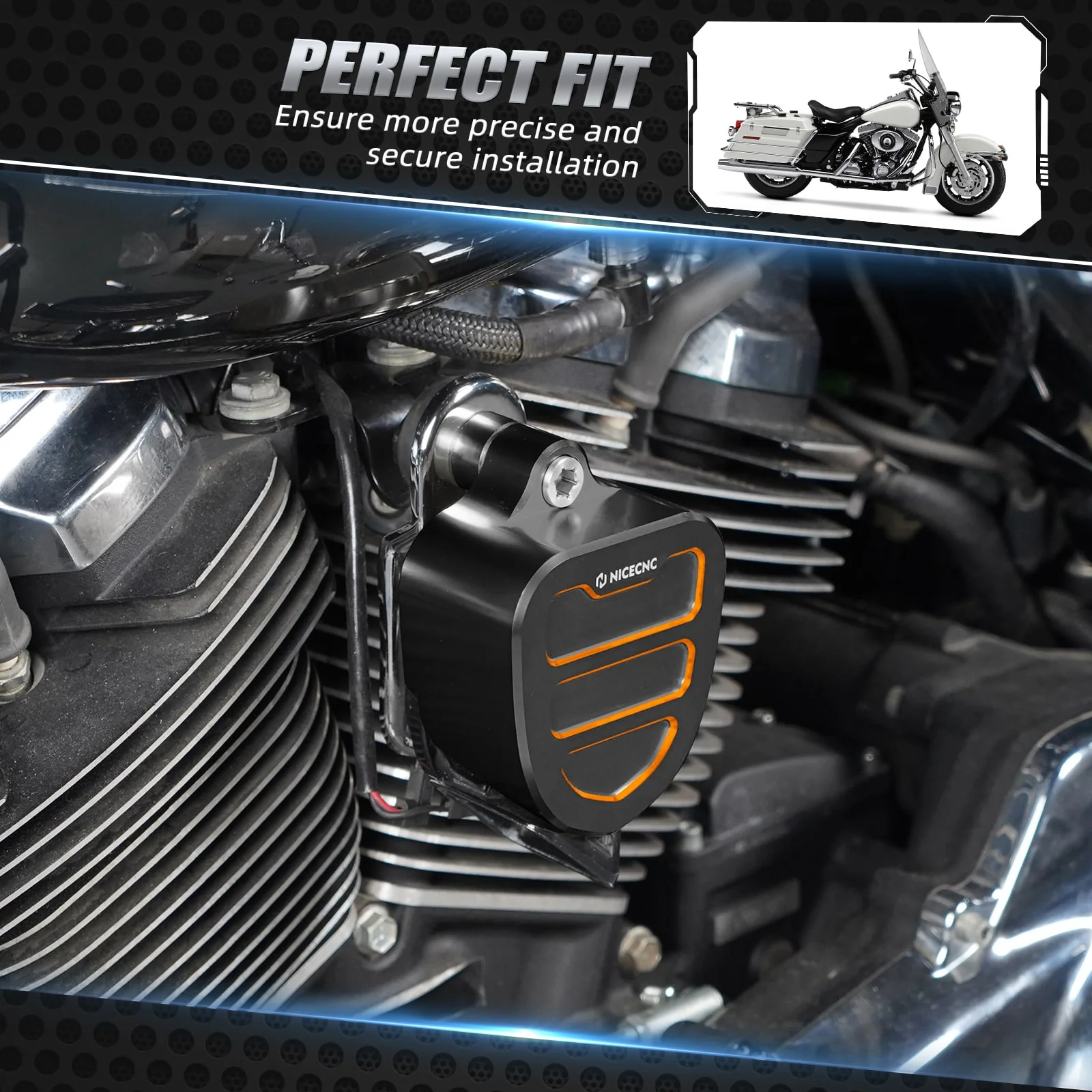 Horn Decorative Trim Cover Kit For Harley Road King Electra Street Glide Ultra Limited - Image 8
