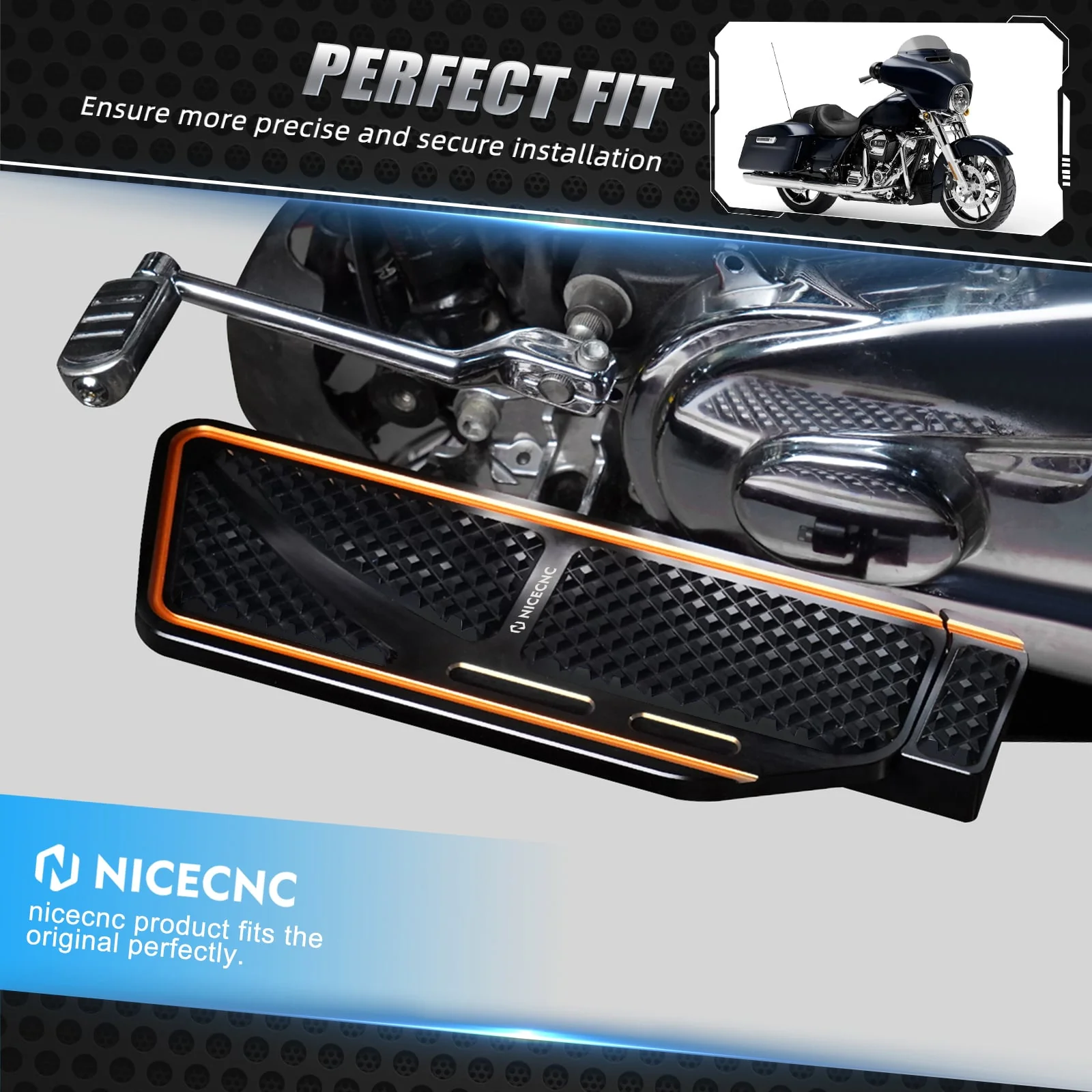 Rider Foot Floorboards Inserts For Harley Softail Deluxe Fat Boy Heritage Classic - Image 24