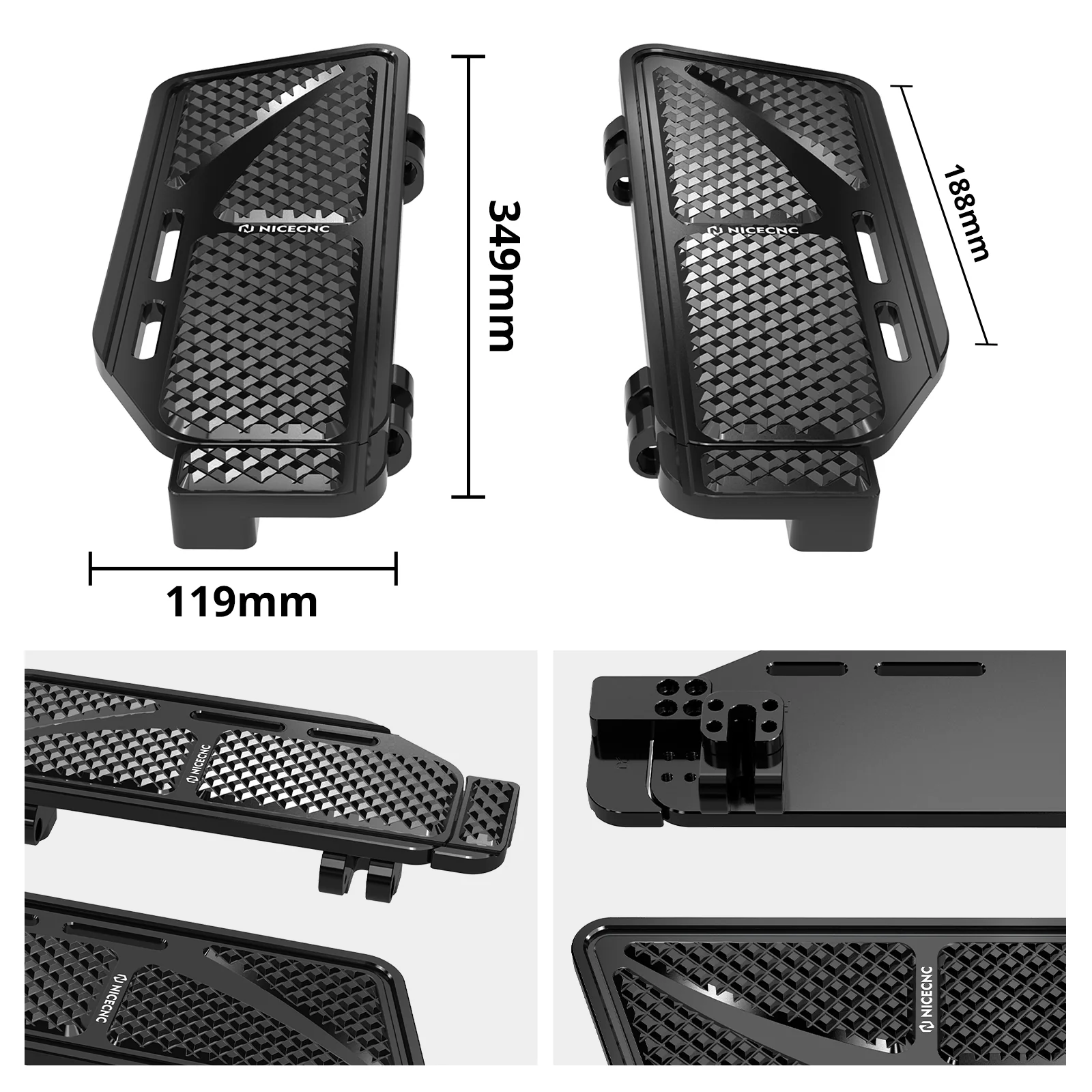 Rider Foot Floorboards Inserts For Harley Softail Deluxe Fat Boy Heritage Classic - Image 6