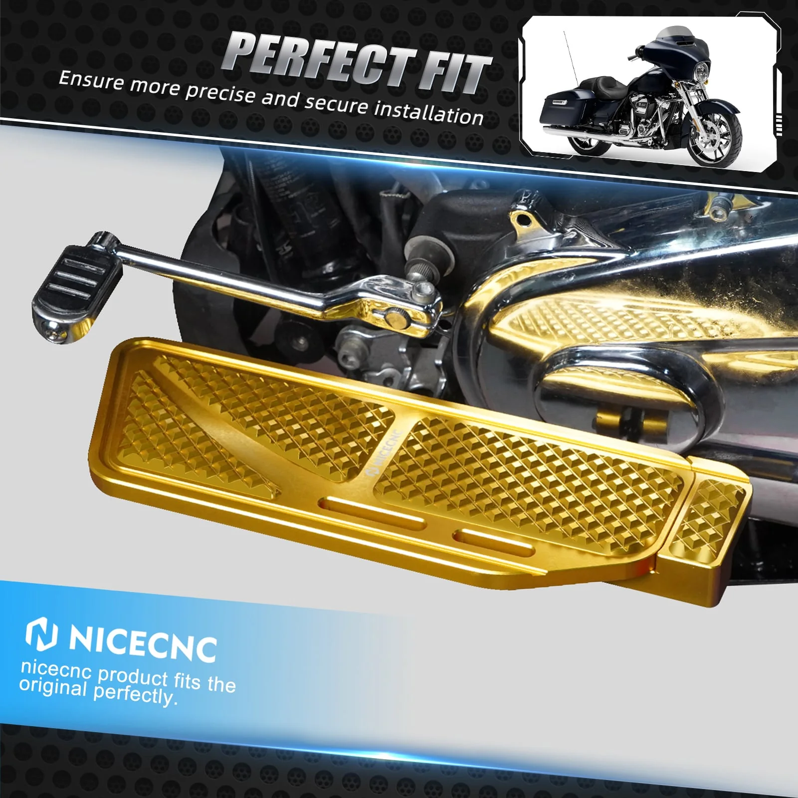 Rider Foot Floorboards Inserts For Harley Softail Deluxe Fat Boy Heritage Classic - Image 15