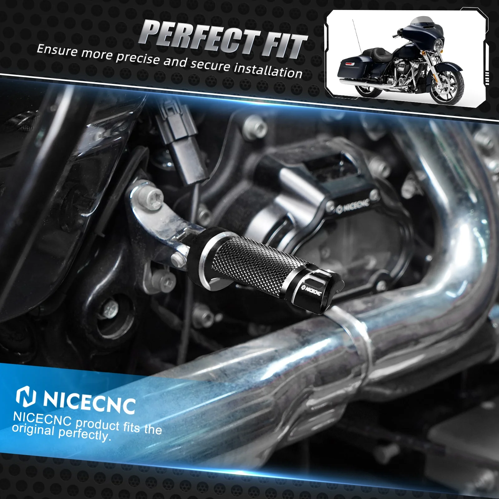 Passenger Footpegs Pedals Footrest For Harley Road King Street Glide Road Glide - Image 14