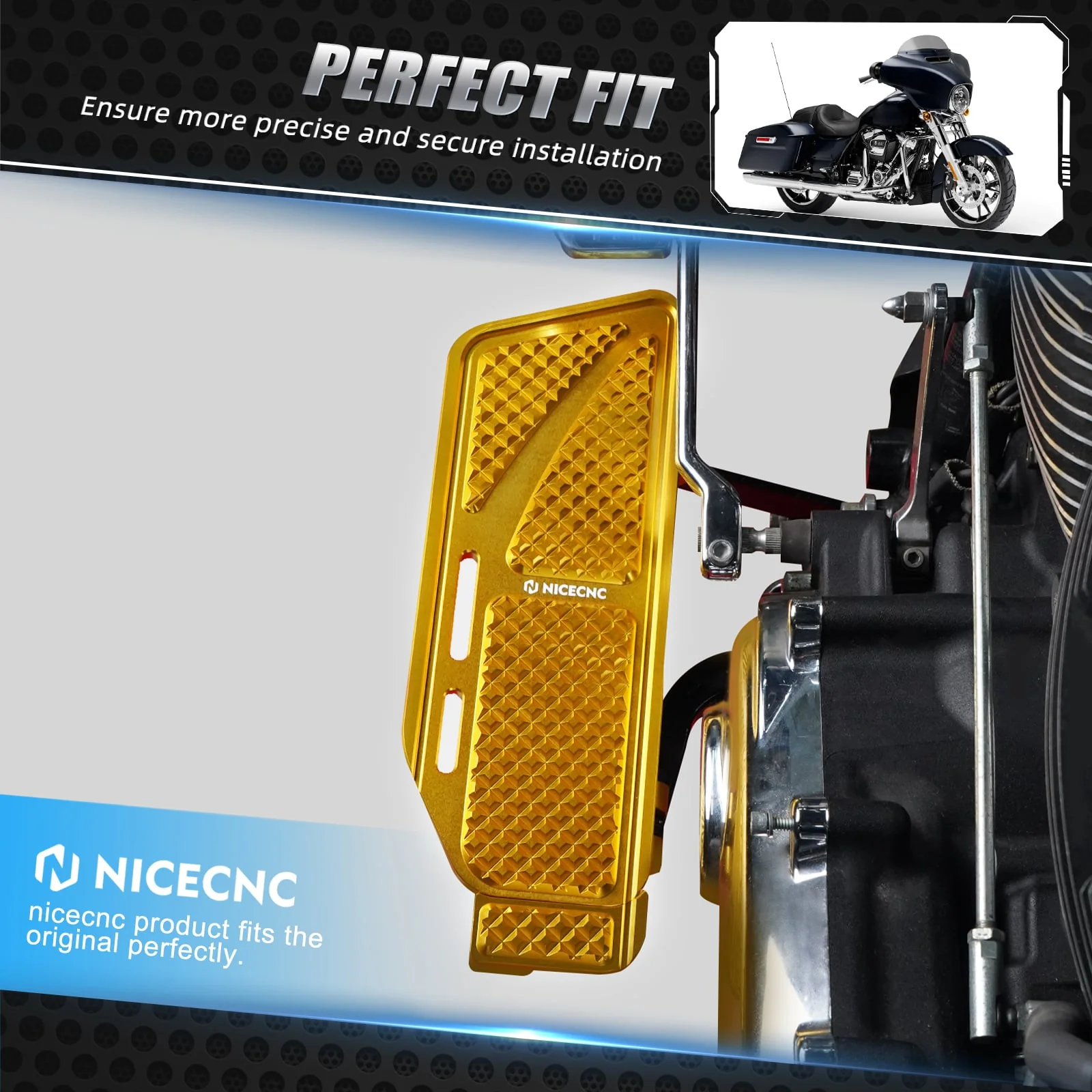 Rider Foot Floorboards Inserts For Harley Softail Deluxe Fat Boy Heritage Classic - Image 3