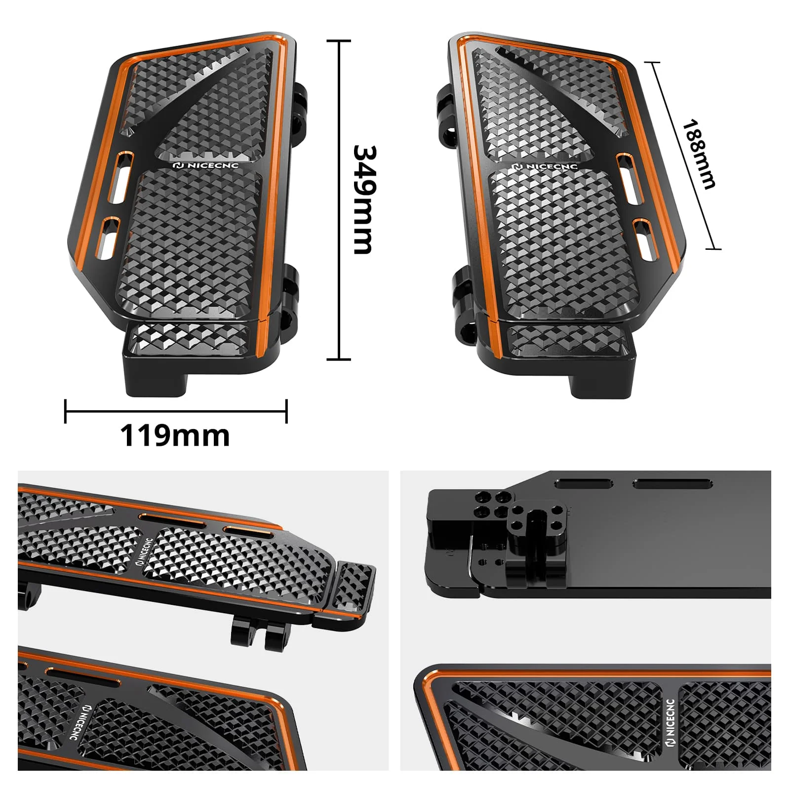 Rider Foot Floorboards Inserts For Harley Softail Deluxe Fat Boy Heritage Classic - Image 22