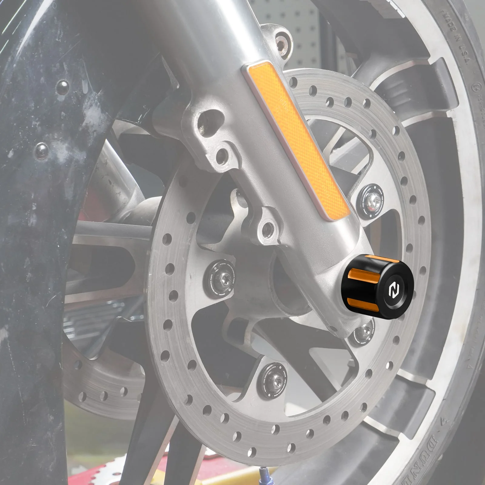 Front Axle Nut Covers Caps For Harley Softail Deluxe Slim Fat Boy Heritage Classic - Image 4