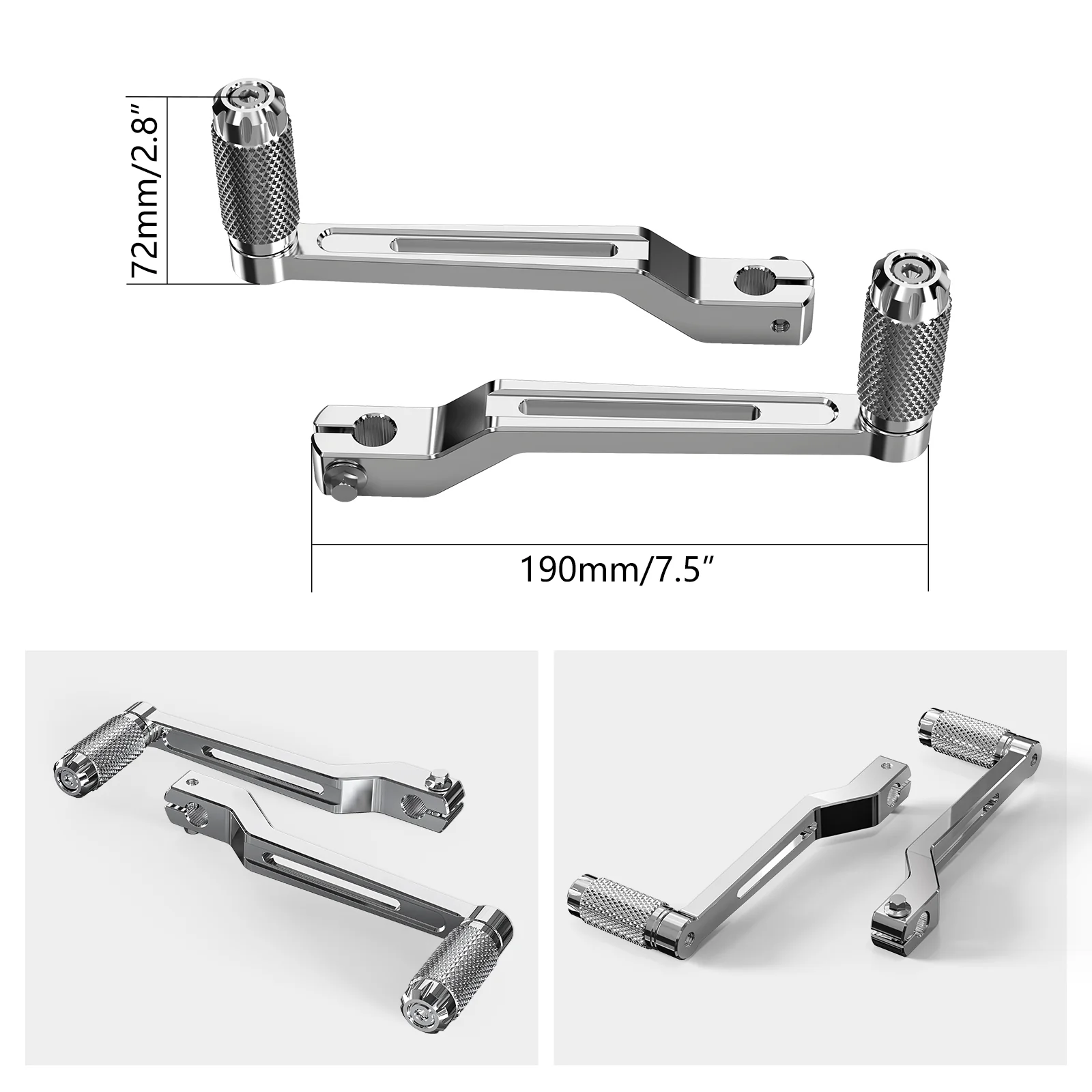 Heel Toe Gear Shifter Levers For Harley Softail Slim Deluxe Fat Boy Heritage - Image 16