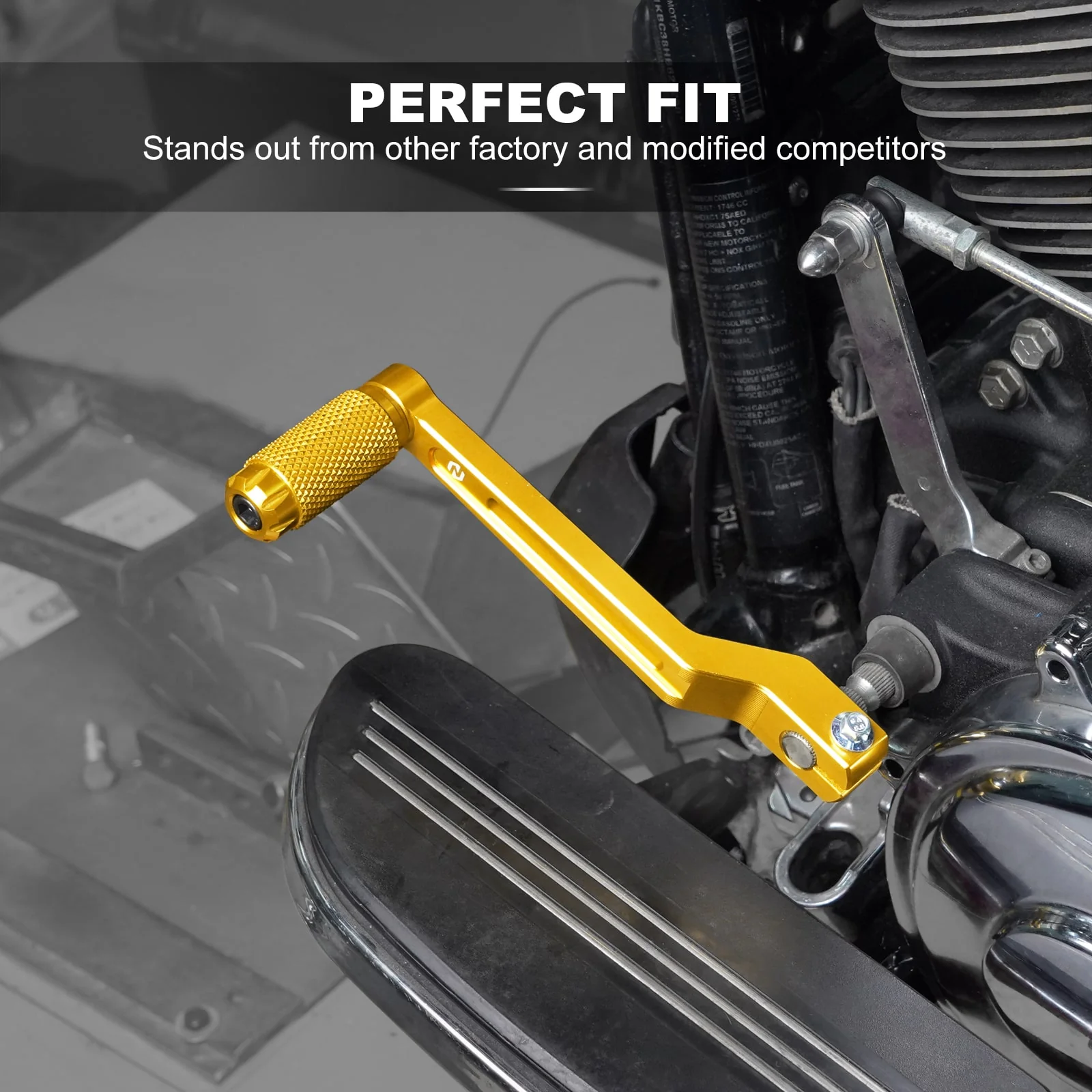 Heel Toe Gear Shifter Levers For Harley Softail Slim Deluxe Fat Boy Heritage - Image 3