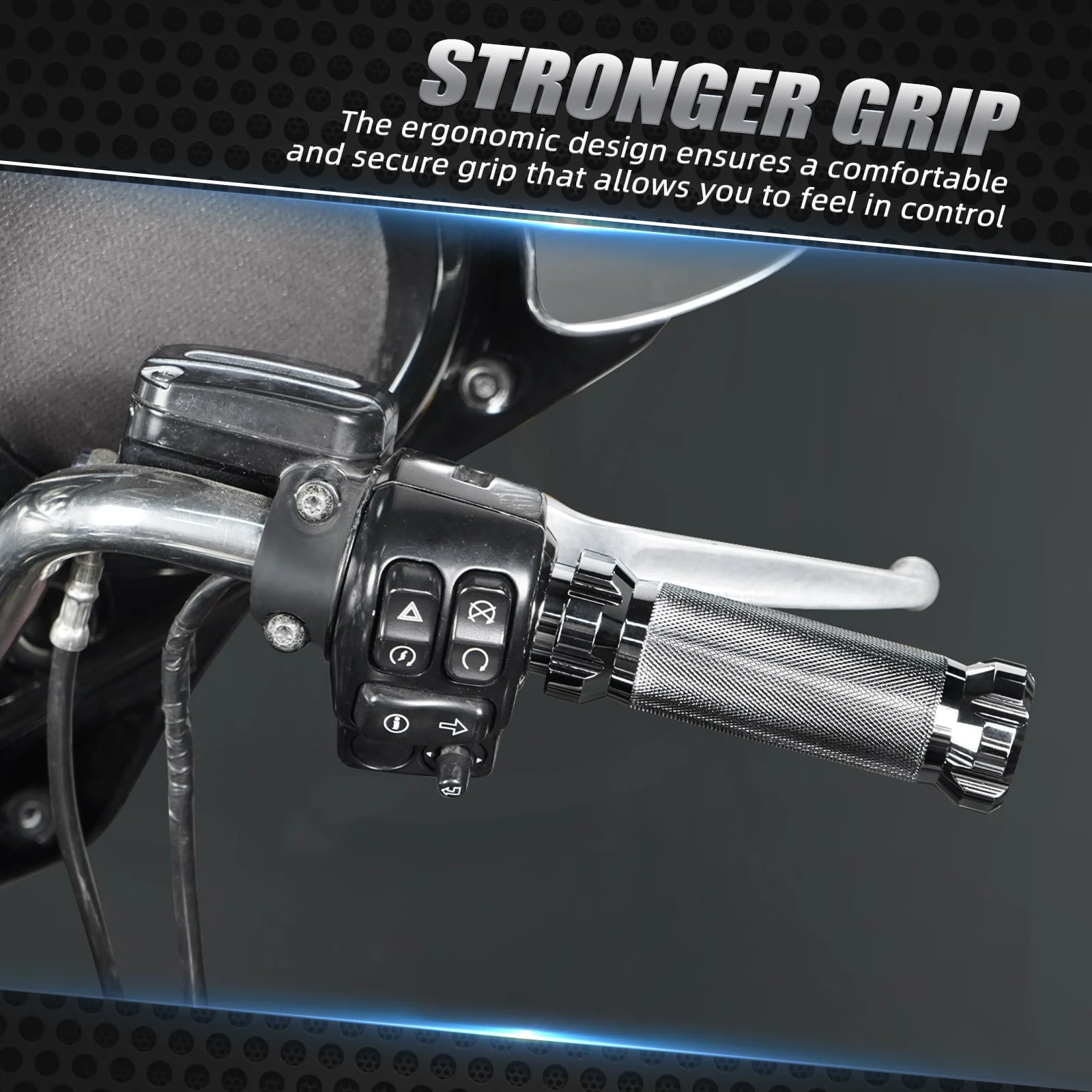 Handle Bar Grips For Harley Road King Tri Electra Street Glide Ultra Limited Freewheeler - Image 5