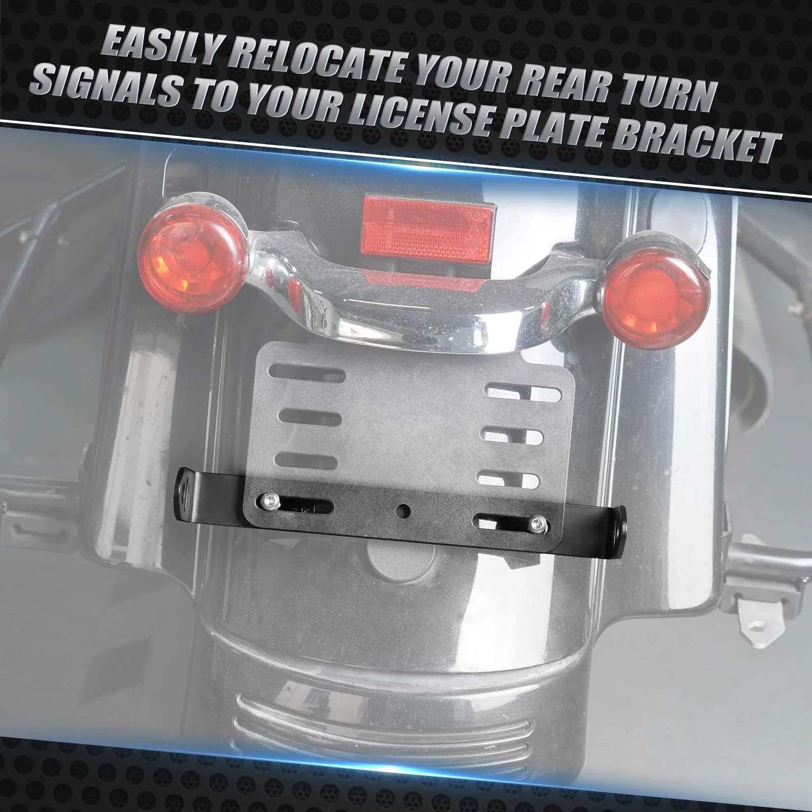 Turn Signal License Plate Mount Relocation Kit For Harley Softail Heritage Fat Boy - Image 3