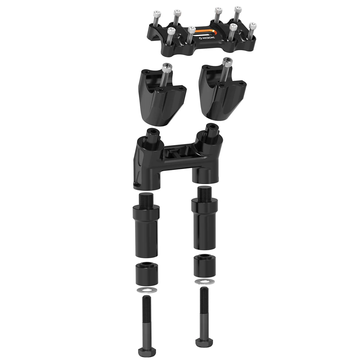 Kickback 1-1/8" Handlebar Riser Kit For Harley Road King Tri Electra Glide Freewheeler - Image 9