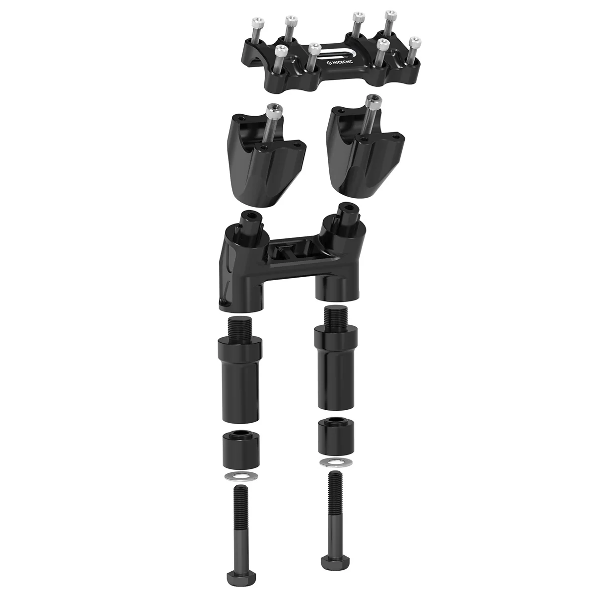 Kickback 1-1/8" Handlebar Riser Kit For Harley Road King Tri Electra Glide Freewheeler - Image 23
