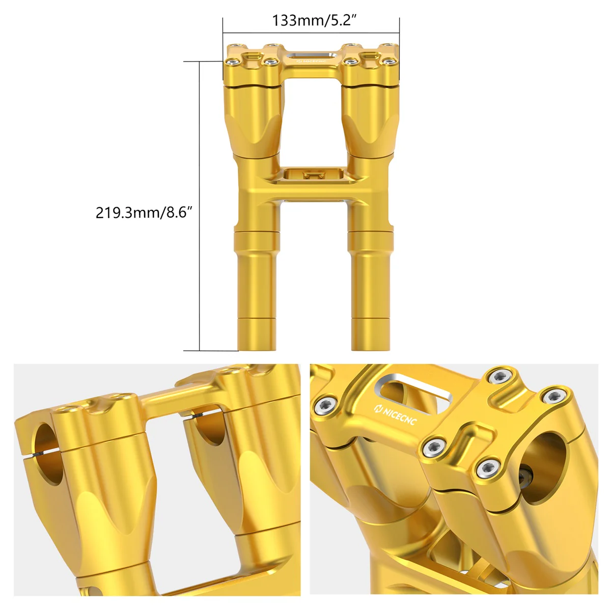 Kickback 1-1/8" Handlebar Riser Kit For Harley Road King Tri Electra Glide Freewheeler - Image 15